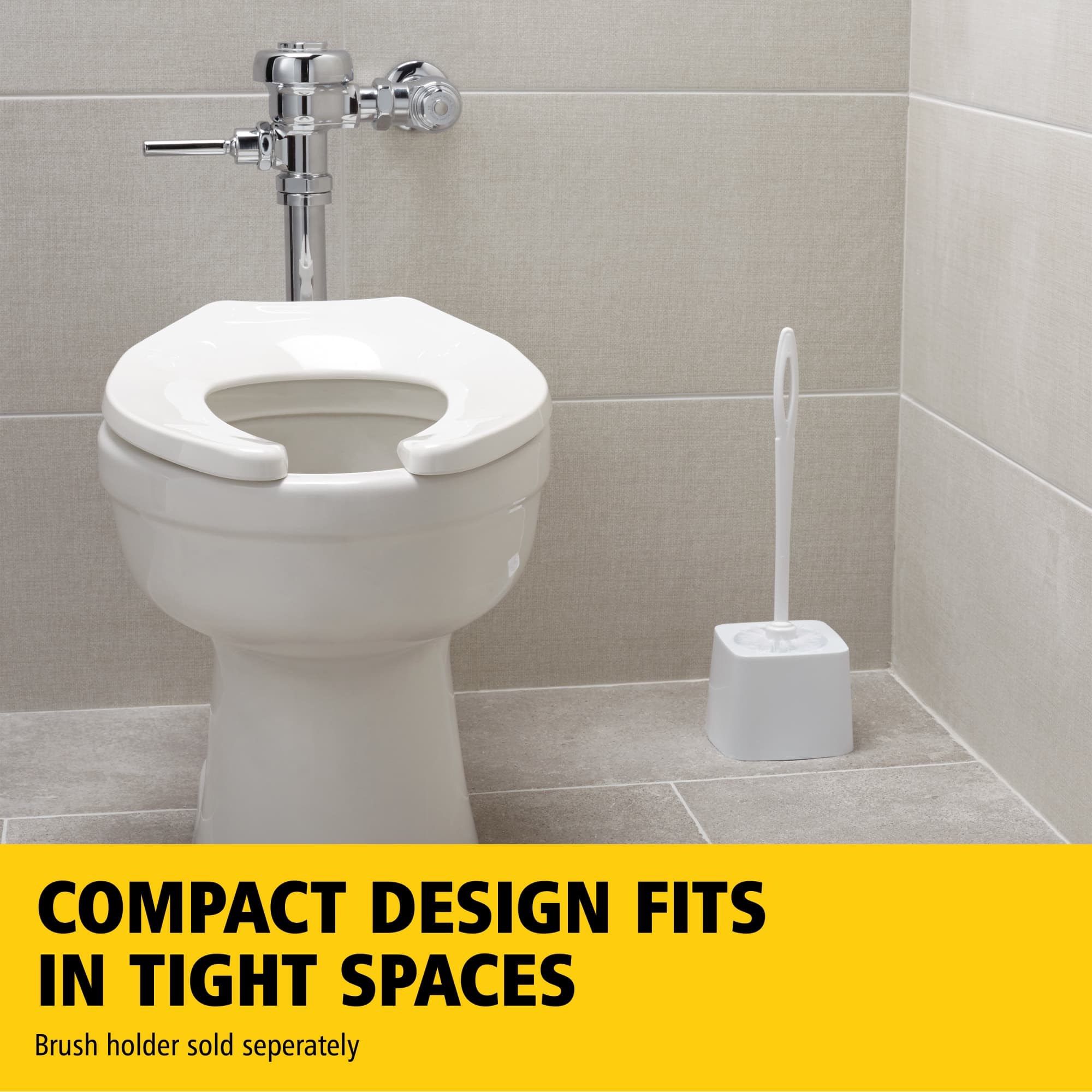The Rubbermaid Commercial Products Toilet Brush Holder is ideal for use with the Rubbermaid Commercial Products toilet brush, FG631000WHT (sold separately).