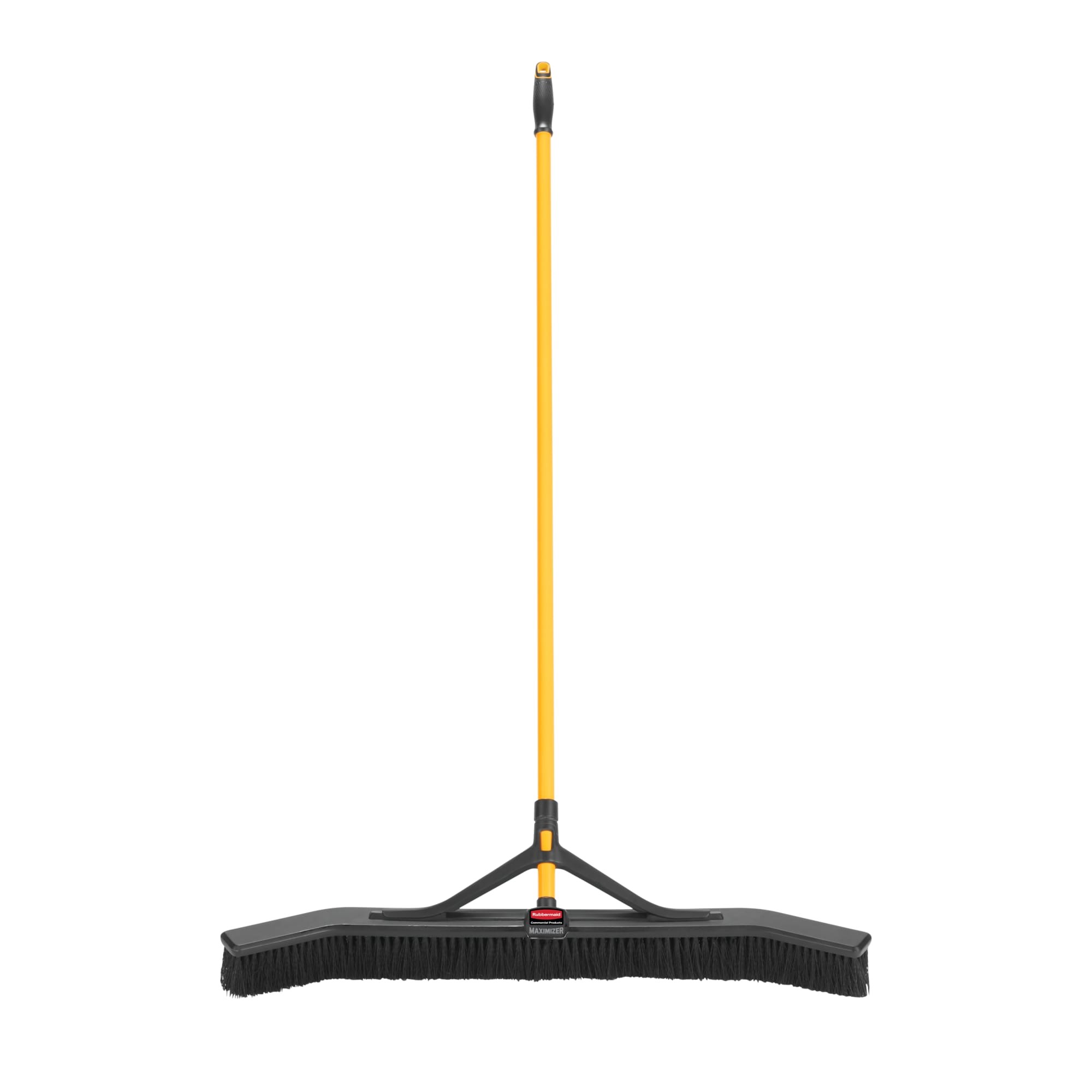 MAXIMIZER™ 36" Medium Push to Center Push Broom, Polypropylene Fill, Black