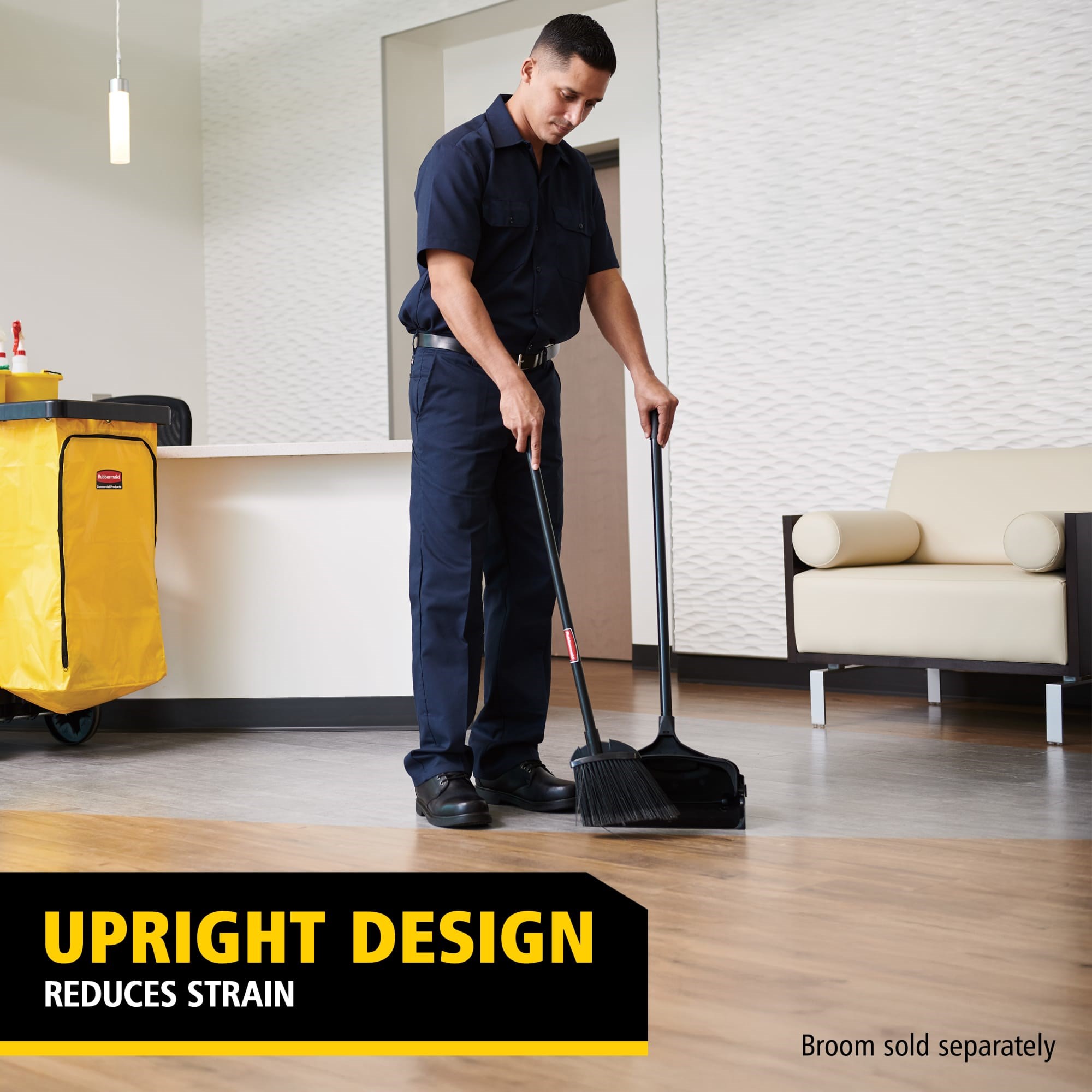 The Rubbermaid Commercial Executive Lobby Pro® Dust Pan is ideal for malls, restaurants, lobbies, and more.