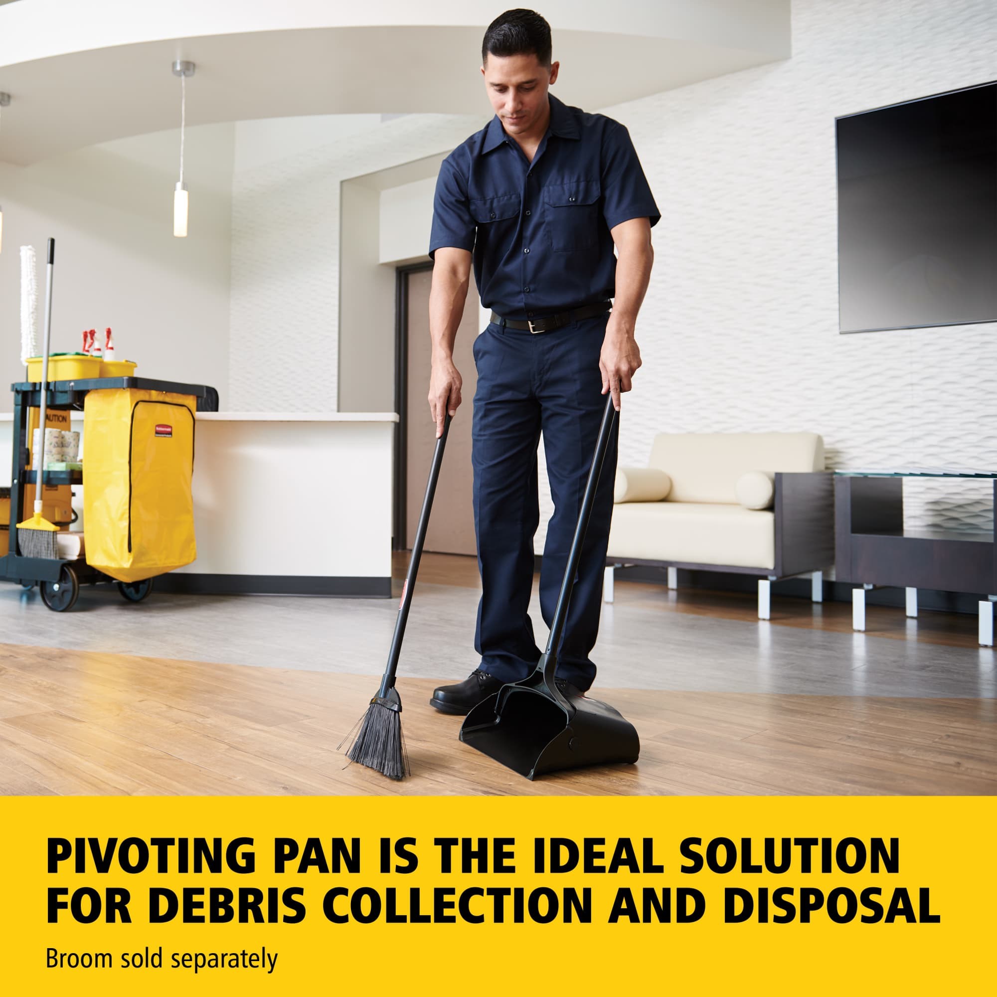 The Rubbermaid Commercial Executive Lobby Pro® Dust Pan is ideal for malls, restaurants, lobbies, and more.