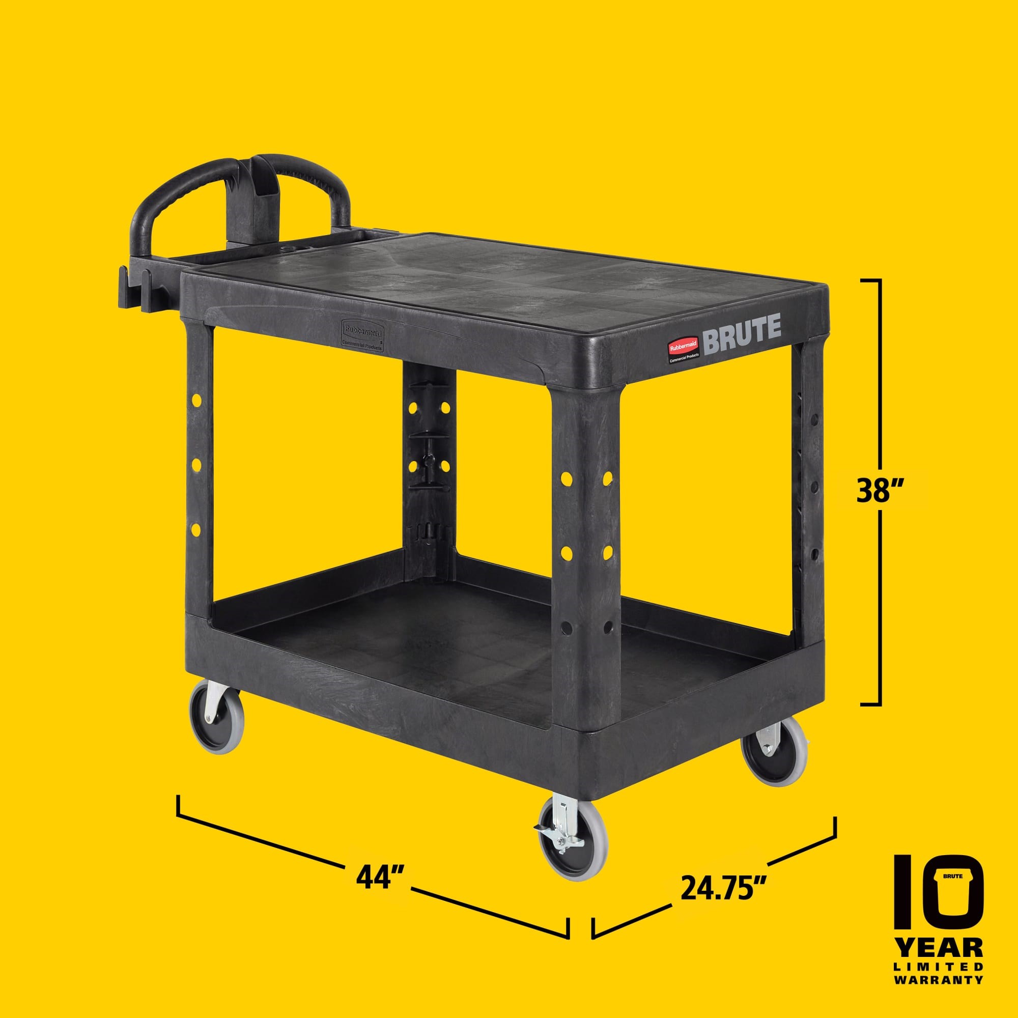 Durable versatile cart that is ideal for securely transporting materials, supplies, and heavy loads up to 500 lb.