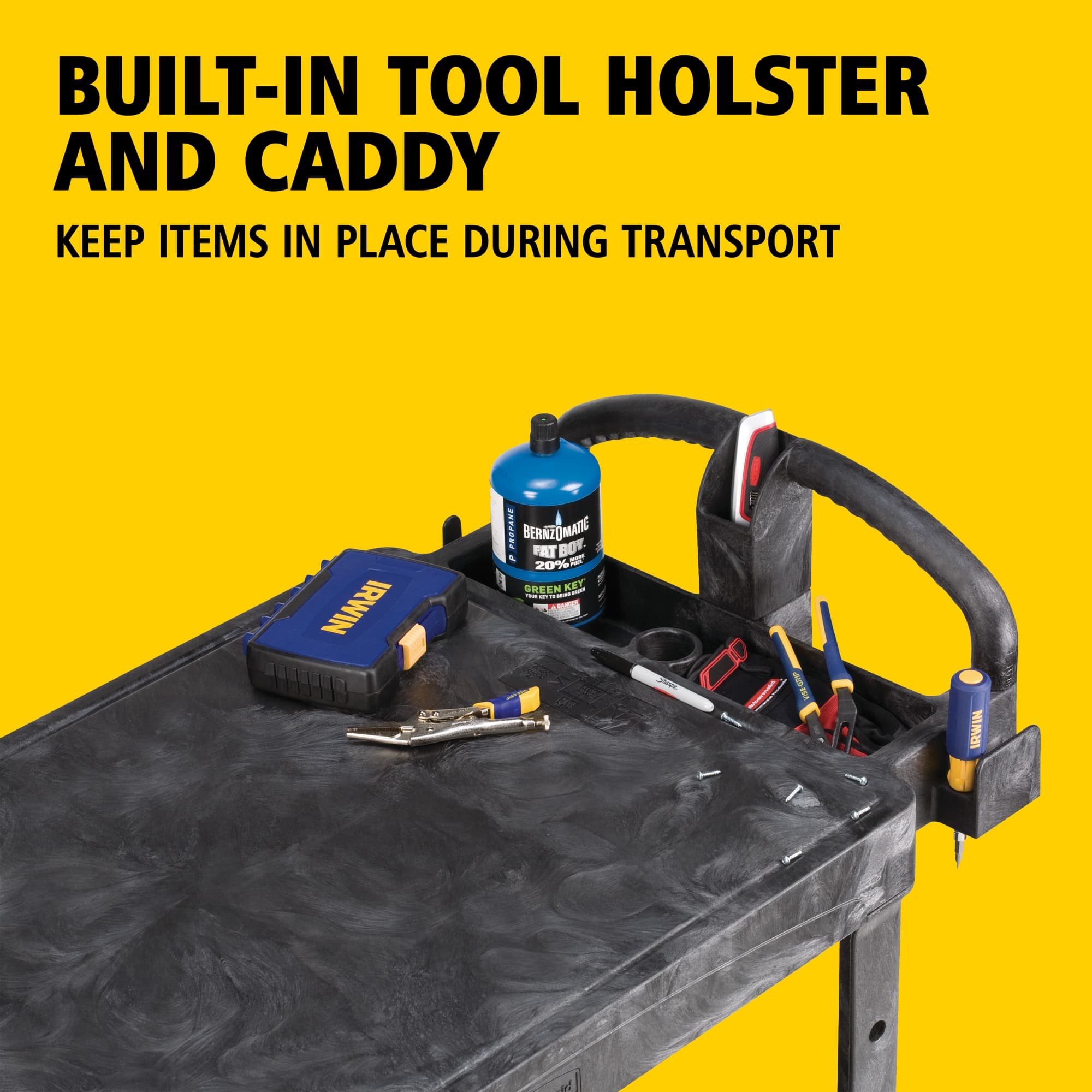 Durable versatile cart that is ideal for securely transporting materials, supplies, and heavy loads up to 500 lb.