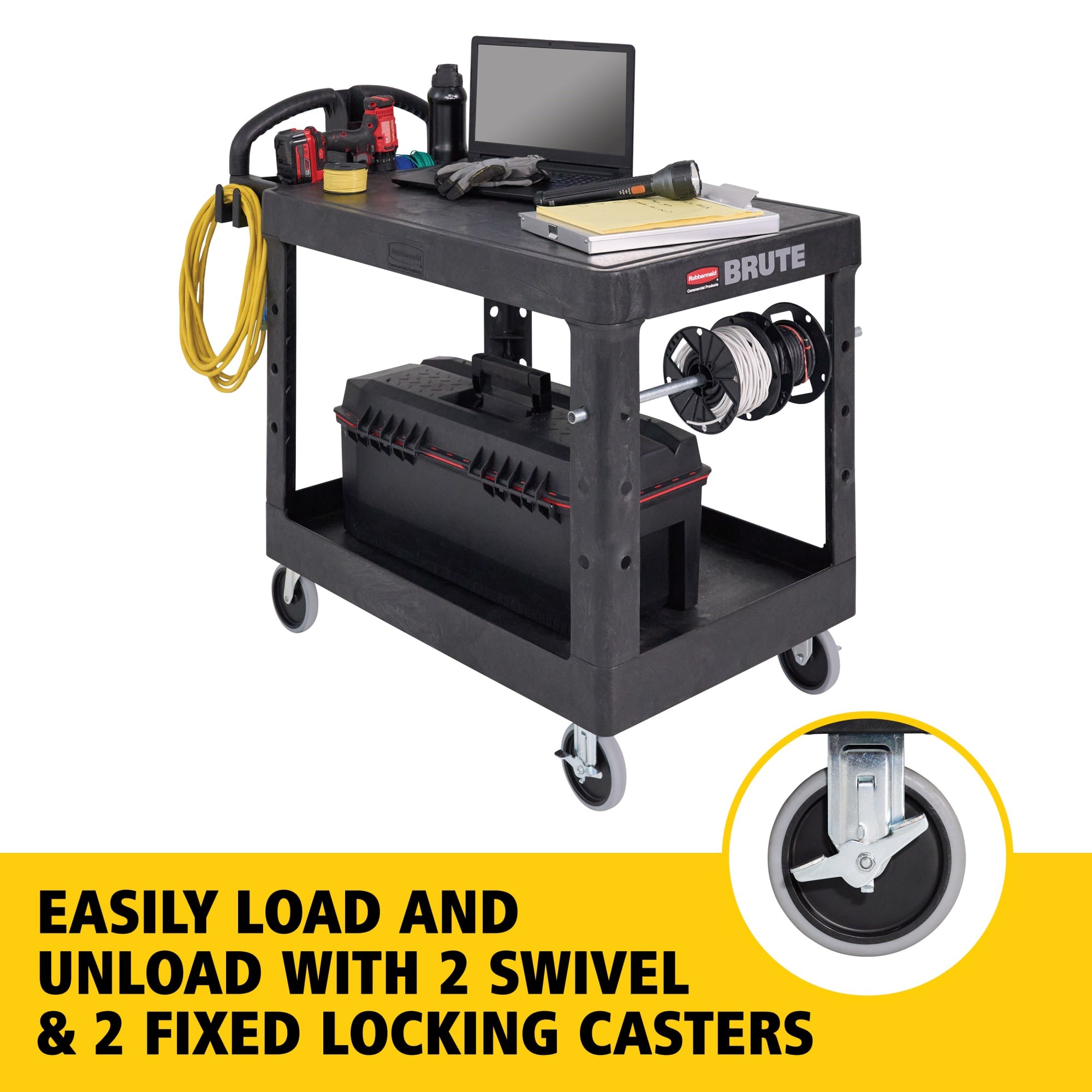 Durable versatile cart that is ideal for securely transporting materials, supplies, and heavy loads up to 500 lb.