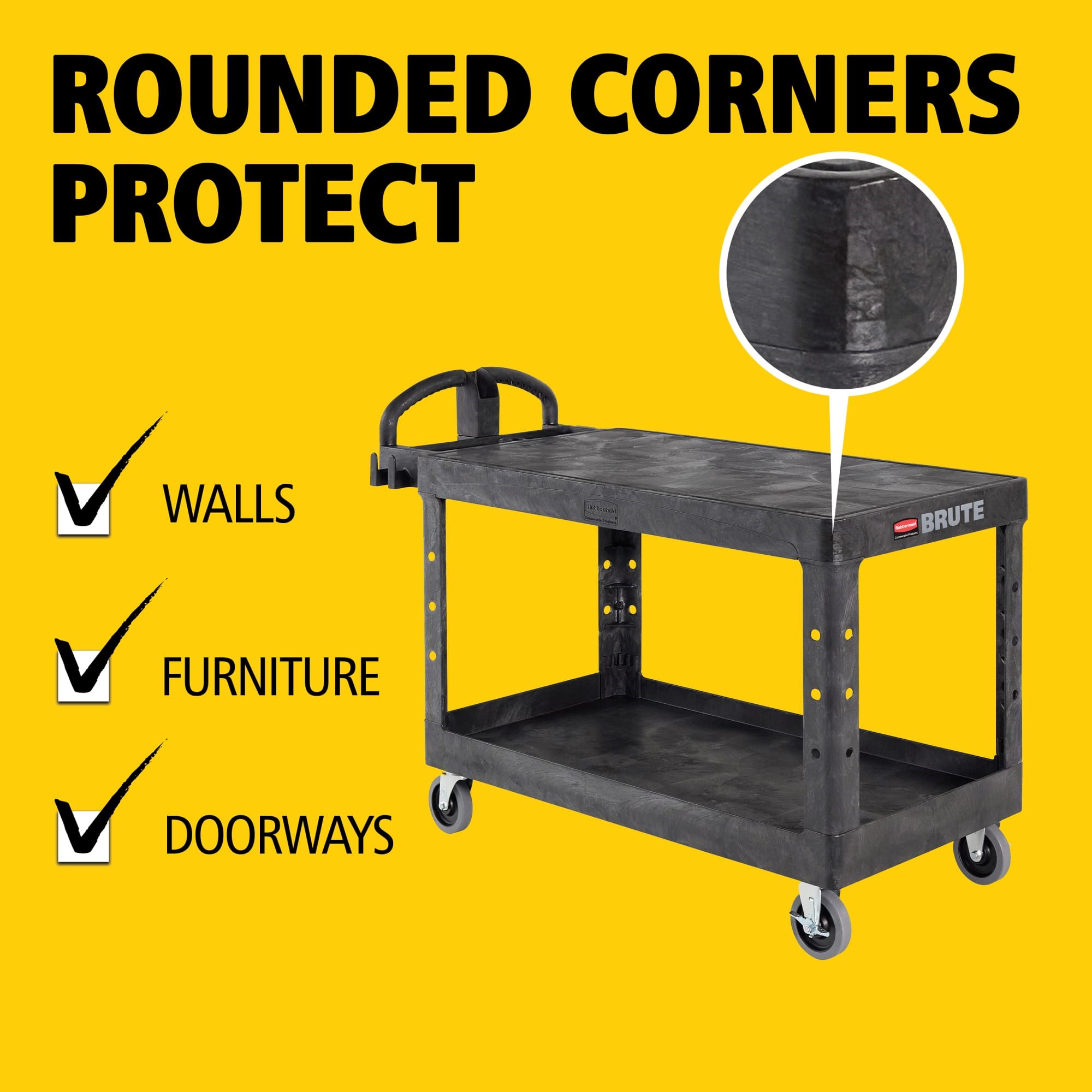 Durable versatile cart that is ideal for securely transporting materials, supplies, and heavy loads up to 500 lb.