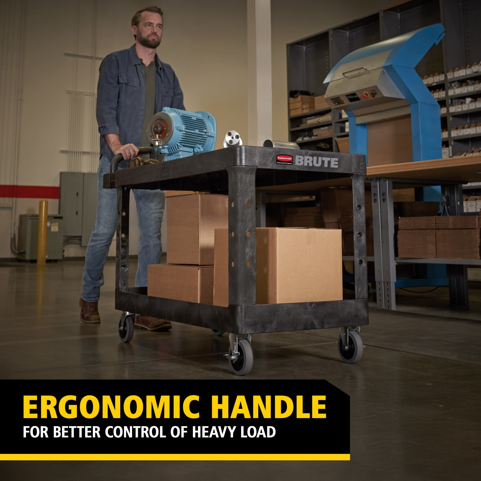 Durable versatile cart that is ideal for securely transporting materials, supplies, and heavy loads up to 500 lb.