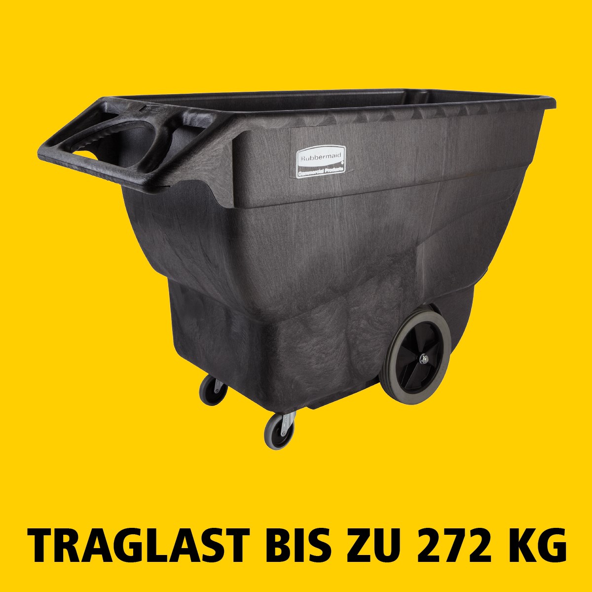 Der Rubbermaid Commercial Kippwagen ist ideal für das Sammeln, Bewegen und Entsorgen von Abfällen sowie für den Transport von Materialien in jeder Umgebung.
