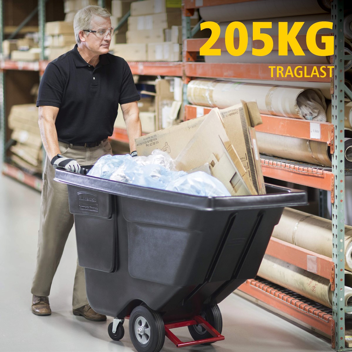 Der Rubbermaid Commercial Kippwagen ist ideal für das Sammeln, Bewegen und Entsorgen von Abfällen sowie für den Transport von Materialien in jeder Umgebung.