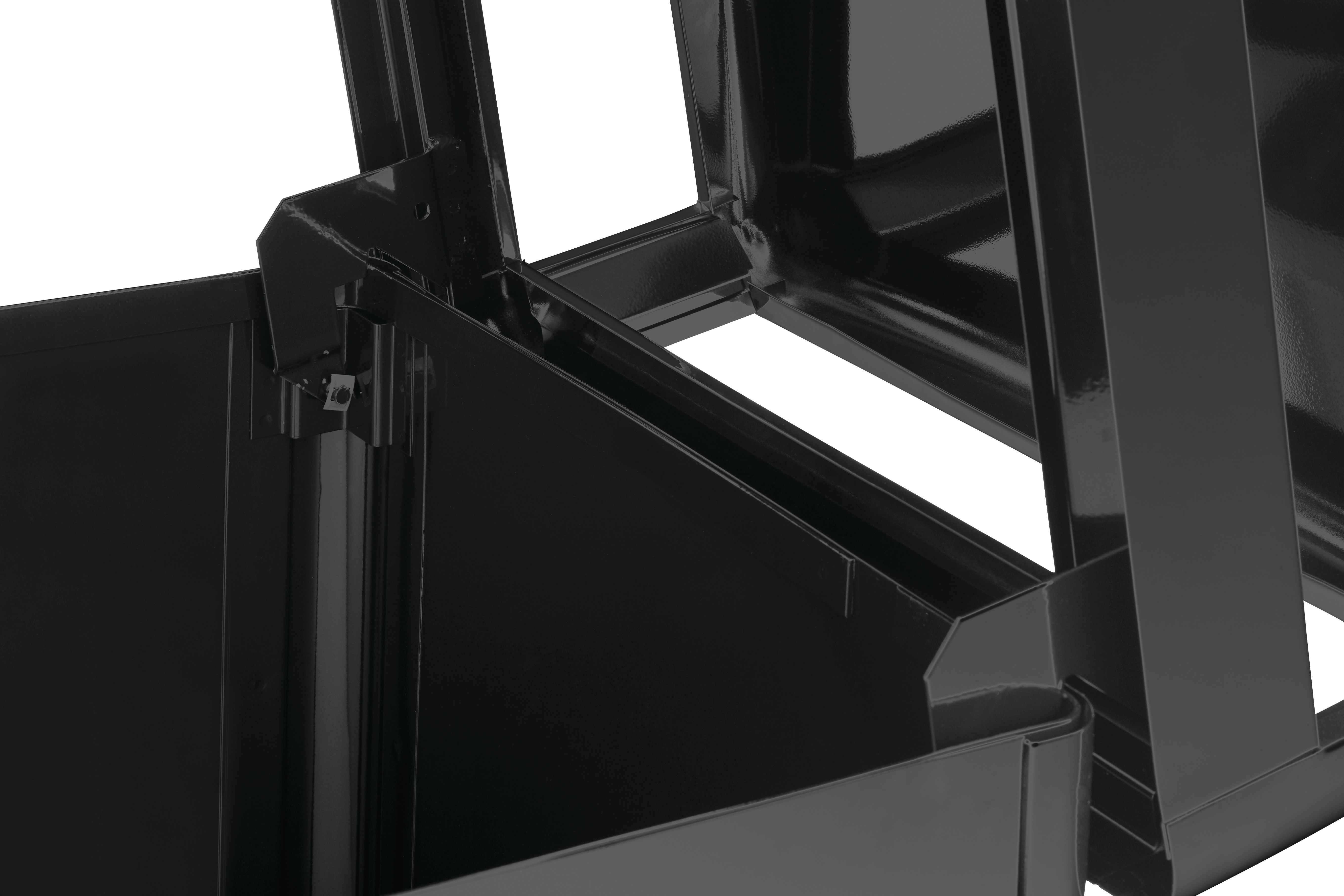 The Dimension Series decorative outdoor waste container's perforated steel panels create an upscale, dimensional look that complements contemporary outdoor enviornments.