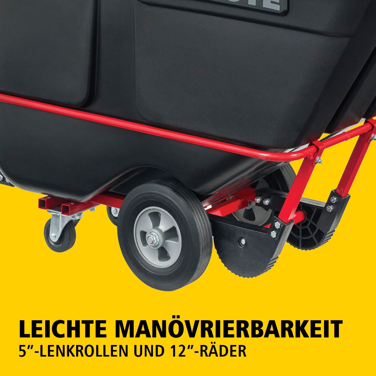 Der BRUTE Kippwagen verfügt über eine robuste Industriekonstruktion und transportiert schwere Lasten bis zu 385 kg – 952 kg (modellabhängig). Der DuraTilt™-Rahmen ermöglicht kontrolliertes Entleeren durch eine Person, während verstärkte Ecken Kratzer und Farbübertragungen auf den Boden reduzieren.