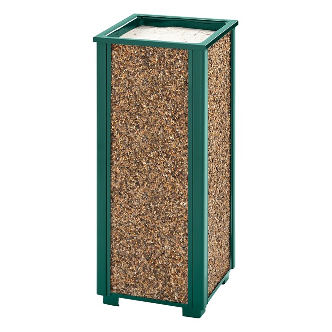 The Aspen Series FGR40 Decorative Outdoor Sand Urn is made from heavy-gauge, fire-safe steel designed to stand up to heavy use and harsh weather conditions while providing years of reliable outdoor service