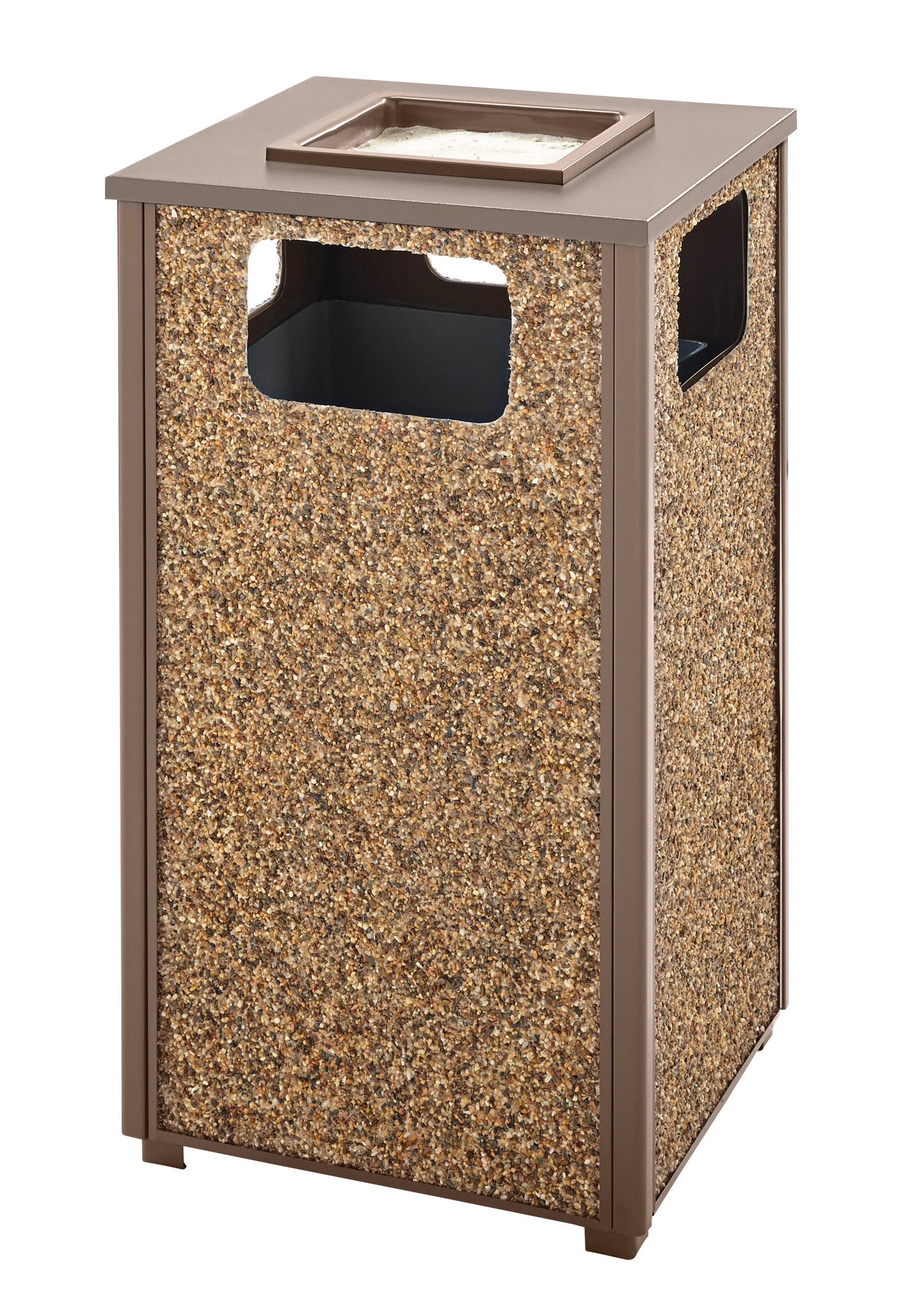 The Aspen container’s stone panels help it naturally blend into any outdoor environment. The heavy-gauge steel construction is designed to withstand harsh weather conditions to provide years of reliable outdoor service.