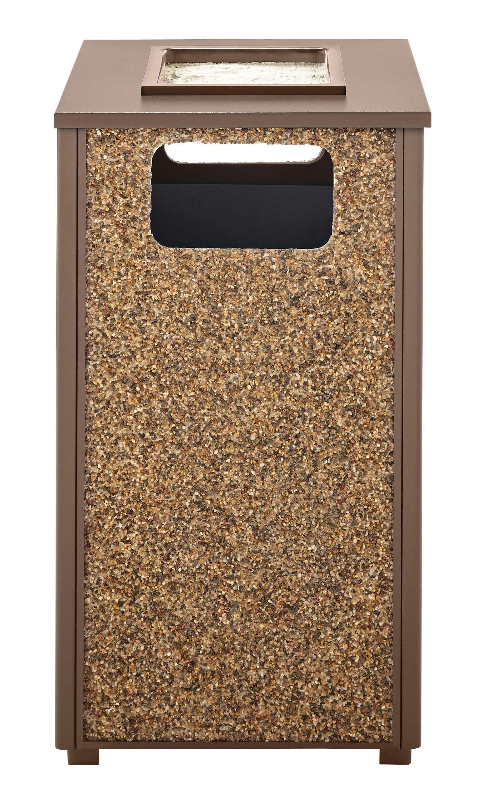 The Aspen container’s stone panels help it naturally blend into any outdoor environment. The heavy-gauge steel construction is designed to withstand harsh weather conditions to provide years of reliable outdoor service.