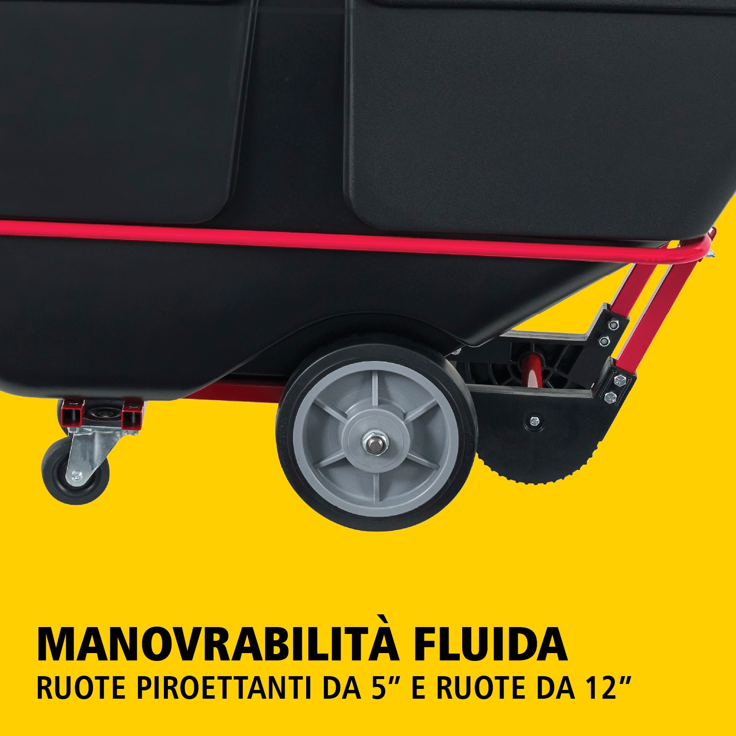 Il carrello basculante BRUTE ha una struttura industriale e trasporta carichi pesanti fino a 385 kg – 952 kg (a seconda del modello). Il telaio DuraTilt™ consente uno svuotamento controllato da una sola persona e gli angoli rinforzati riducono graffi e trasferimenti di vernice.