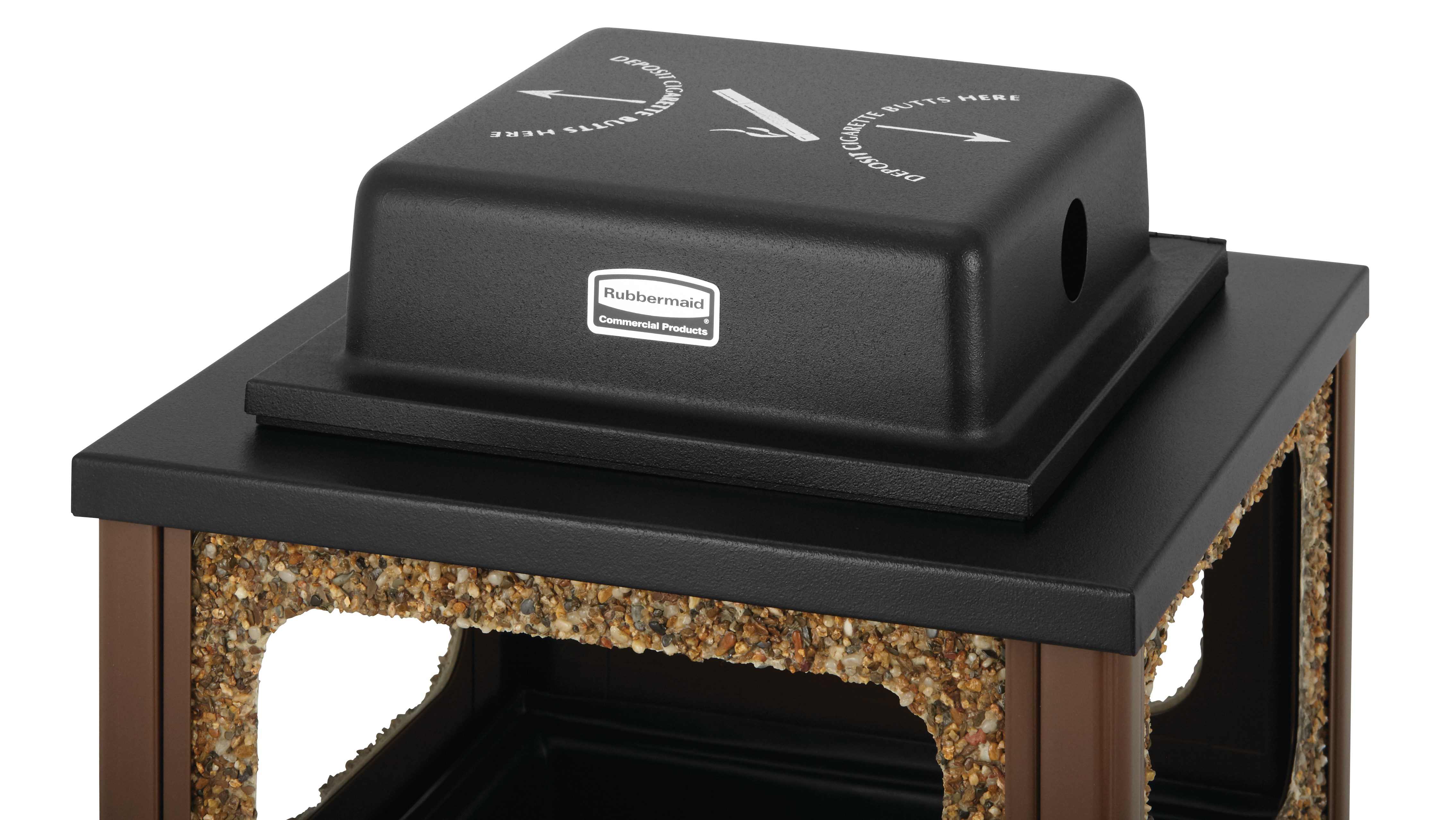 The Rubbermaid Commercial Weather Urn for Aspen and Dimension Series Receptacles is designed to withstand heavy, constant use and endure severe weather conditions.