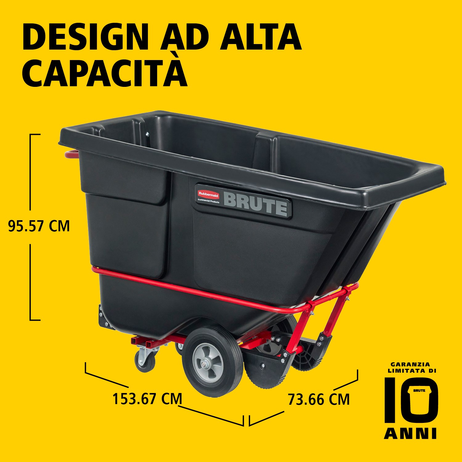 Il carrello basculante BRUTE ha una struttura industriale e trasporta carichi pesanti fino a 385 kg – 952 kg (a seconda del modello). Il telaio DuraTilt™ consente uno svuotamento controllato da una sola persona e gli angoli rinforzati riducono graffi e trasferimenti di vernice.