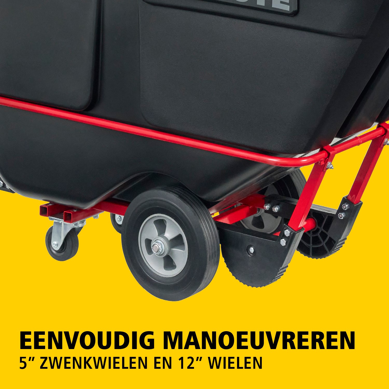 De BRUTE kiepwagen heeft een industriële constructie en transporteert zware lasten tot 385 kg – 952 kg (afhankelijk van het model). Het DuraTilt™-frame maakt gecontroleerd legen door één persoon mogelijk en versterkte hoeken helpen slijtage en verfafgifte te voorkomen.