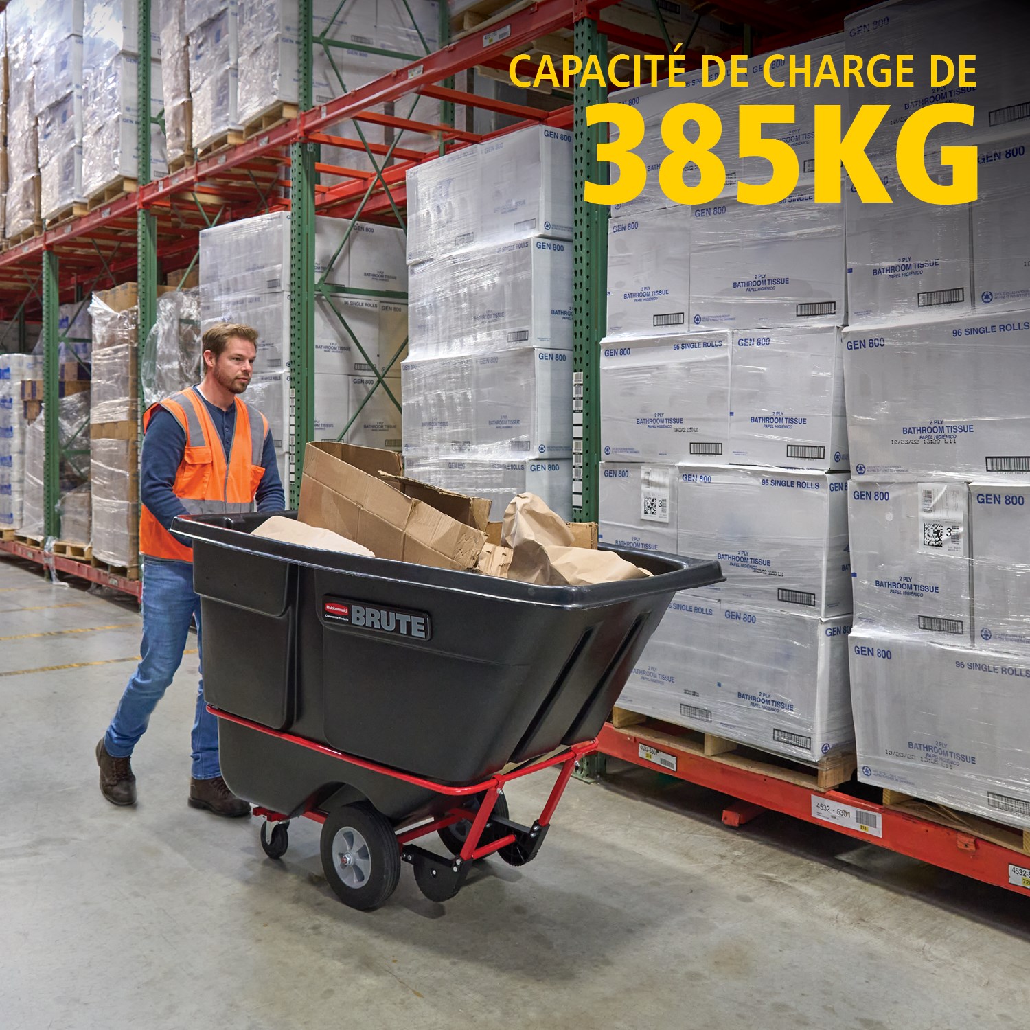 Les chariots bennes basculants BRUTE offrent une construction robuste de qualité industrielle et permettent de transporter facilement des charges lourdes jusqu’à 385 kg – 952 kg (selon le modèle). Le châssis DuraTilt™ permet un basculement contrôlé par une seule personne et les coins renforcés limitent les frottements et le transfert de peinture au sol lors du vidage.