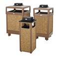 The Aspen Series 38 Gallon Decorative Outdoor Waste Container is made from heavy-gauge, fire-safe steel designed to stand up to heavy use and harsh weather conditions while providing years of outdoor service