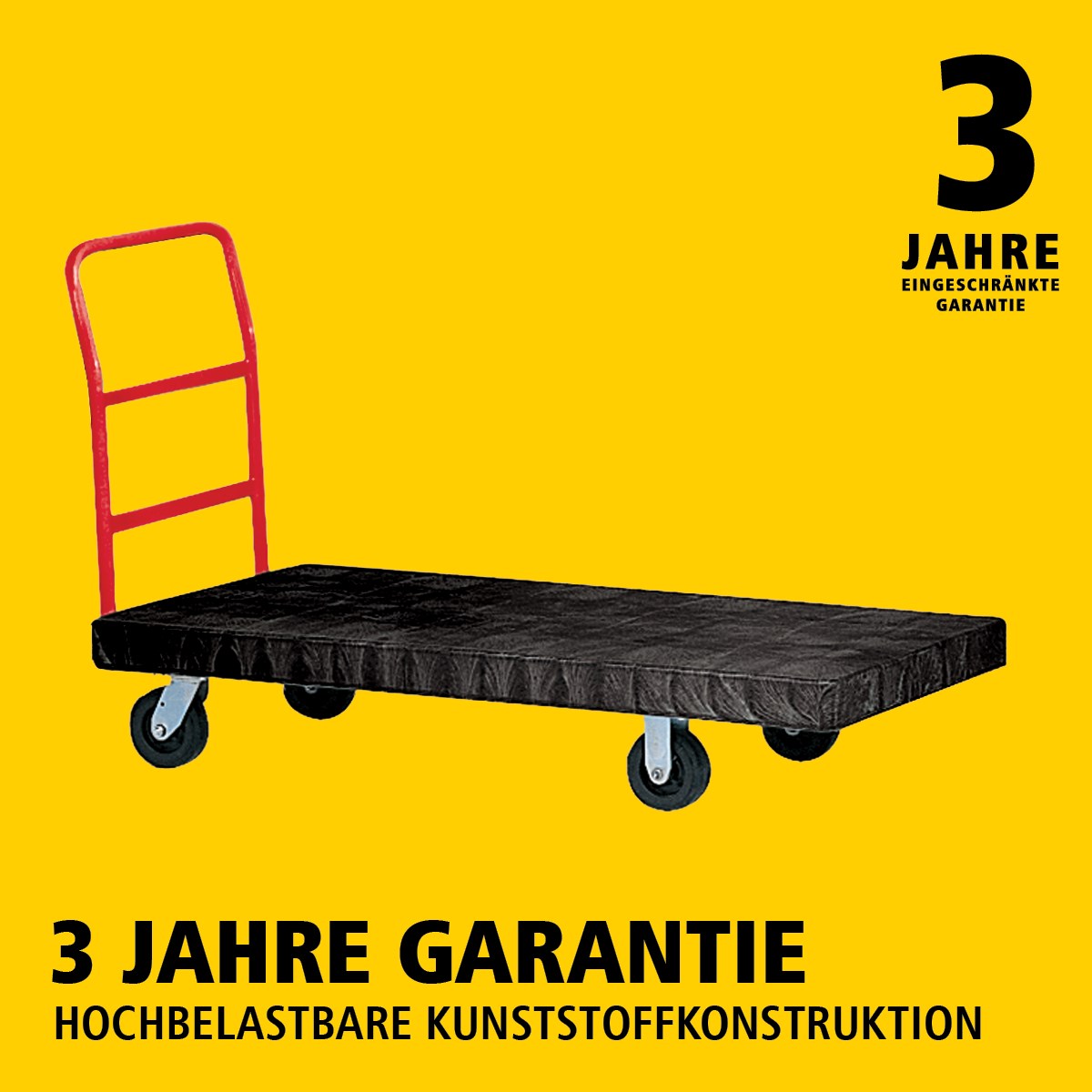 Der Heavy-Duty Plattformwagen ist ideal für den effizienten Transport großer, schwerer und sperriger Lasten innerhalb einer Einrichtung, mit einer Tragfähigkeit von bis zu 454 kg – 907 kg (modellabhängig).