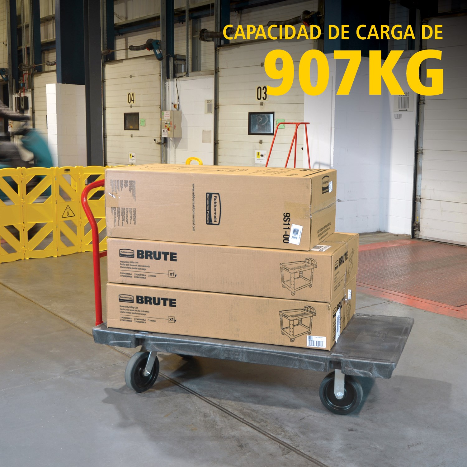 El carro plataforma Heavy-Duty es ideal para mover cargas pesadas (de 454 a 907 kg, según el modelo) de forma eficiente en cualquier instalación, con una capacidad de hasta 454 kg – 907 kg (según el modelo).