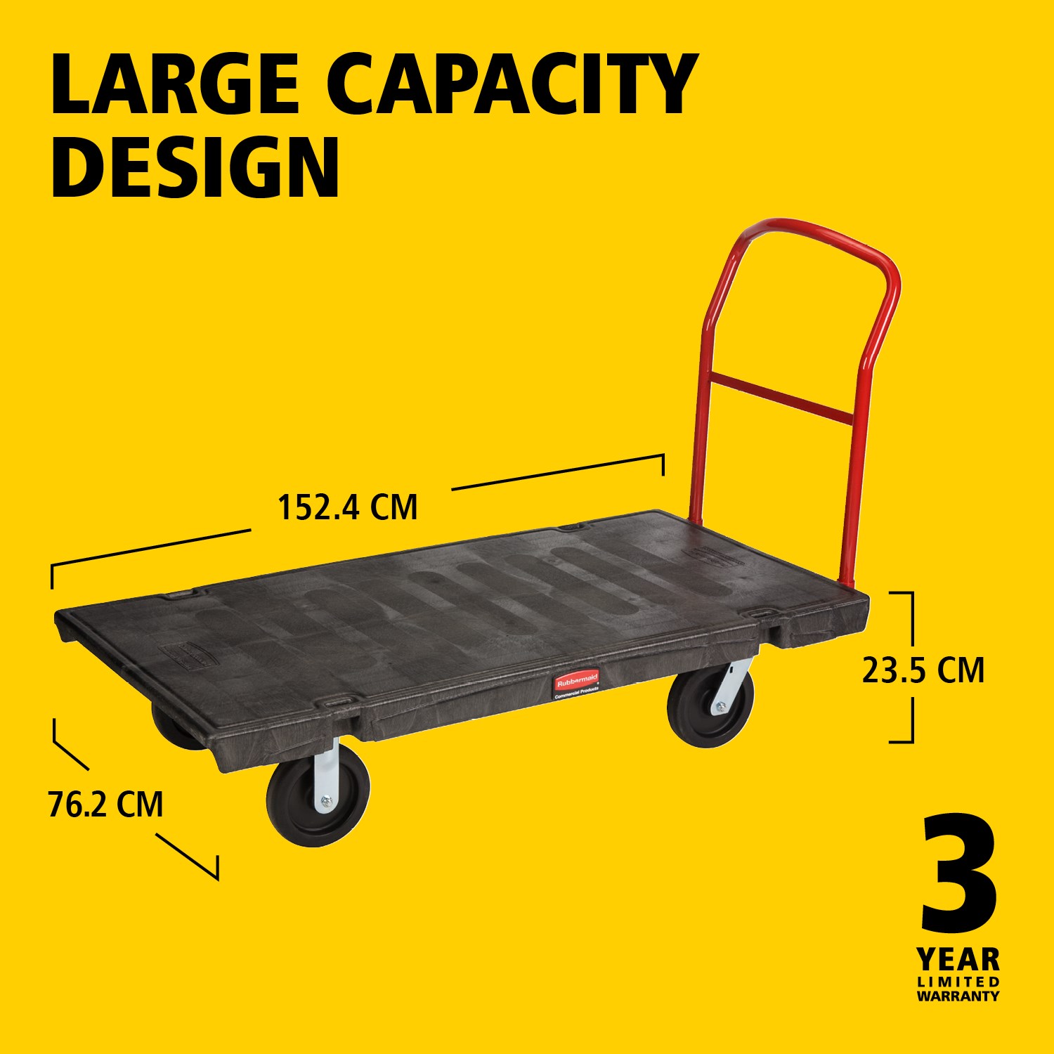 The Medium Heavy-Duty Platform Truck is ideal for moving large, heavy, oversized loads efficiently throughout a facility with the capacity to hold up to 907kg
