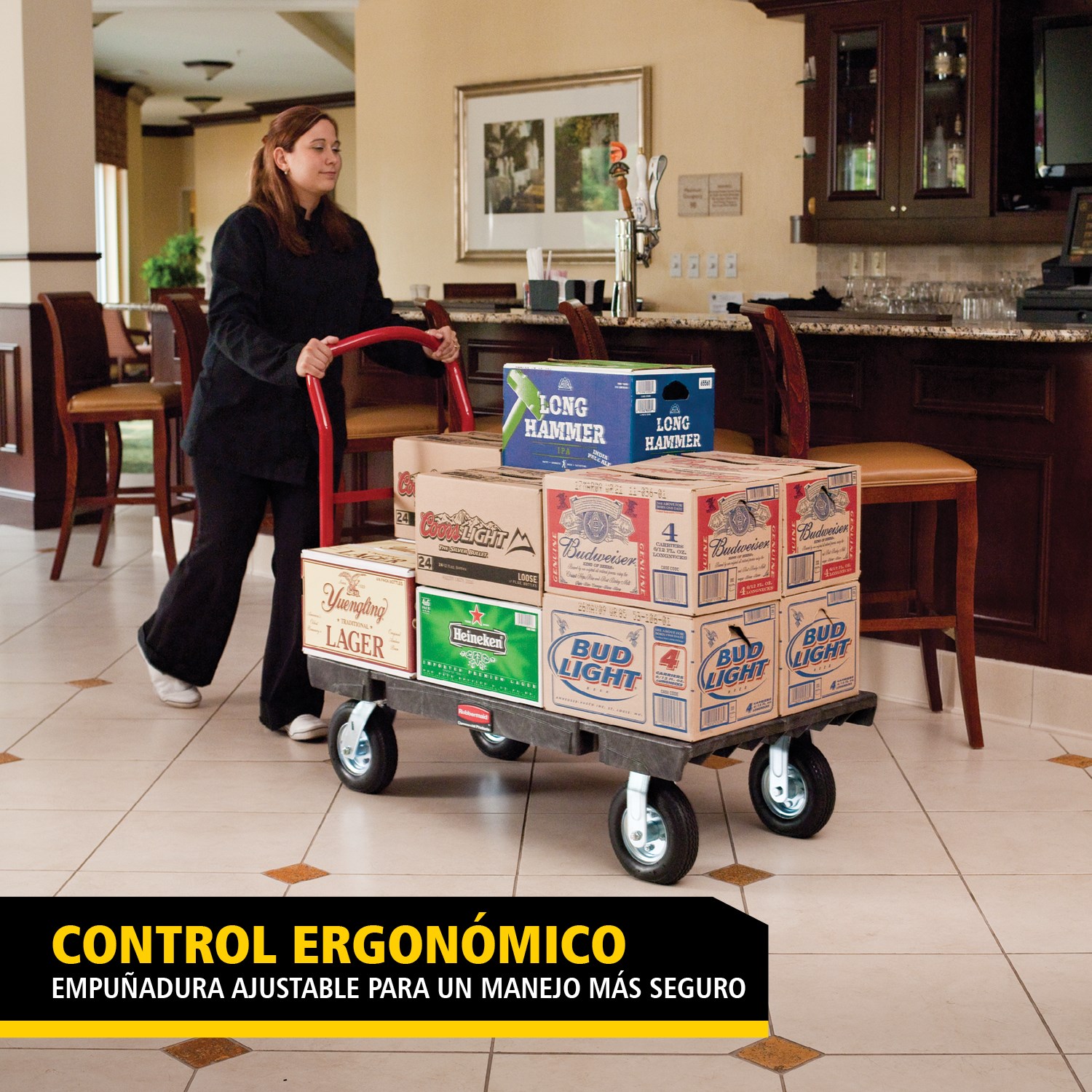 El carro plataforma Heavy-Duty es ideal para mover cargas pesadas (de 454 a 907 kg, según el modelo) de forma eficiente en cualquier instalación, con una capacidad de hasta 454 kg – 907 kg (según el modelo).