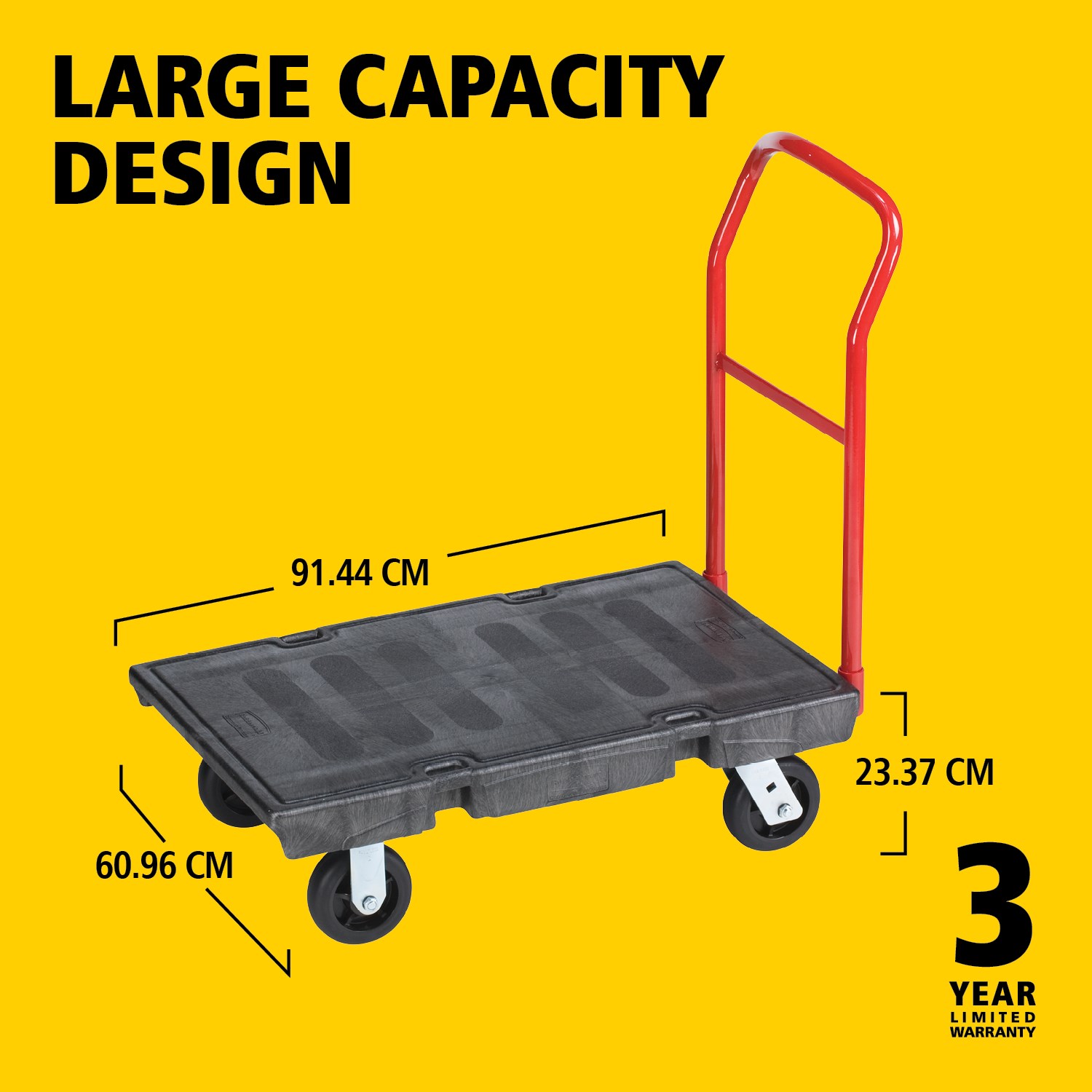 The Small Heavy-Duty Platform Truck is ideal for moving large, heavy, oversized loads efficiently throughout a facility with the capacity to hold up to 453kg.