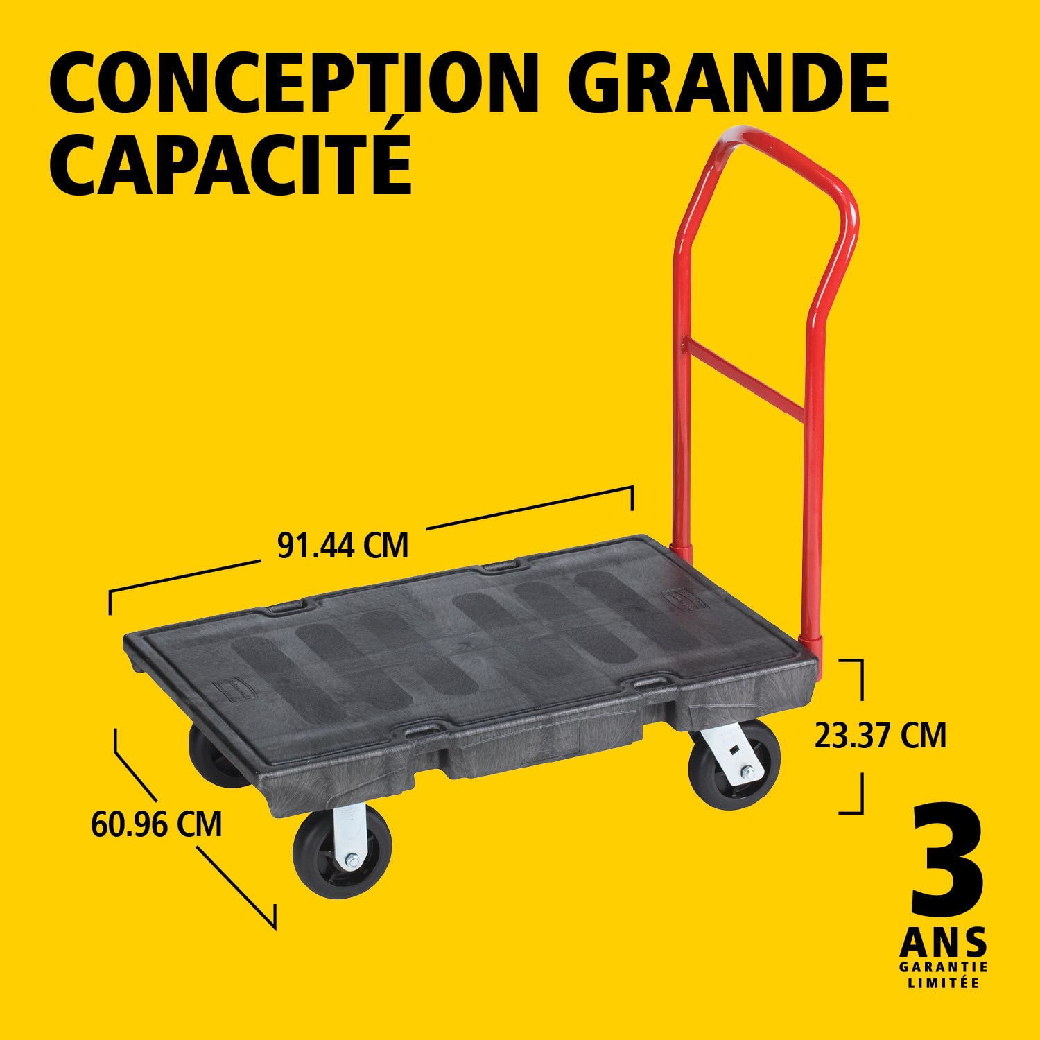 Les chariots plateforme Heavy-Duty sont idéals pour déplacer efficacement des charges lourdes, volumineuses et encombrantes dans tout un site, avec une capacité allant jusqu’à 454 kg – 907 kg (selon le modèle).
