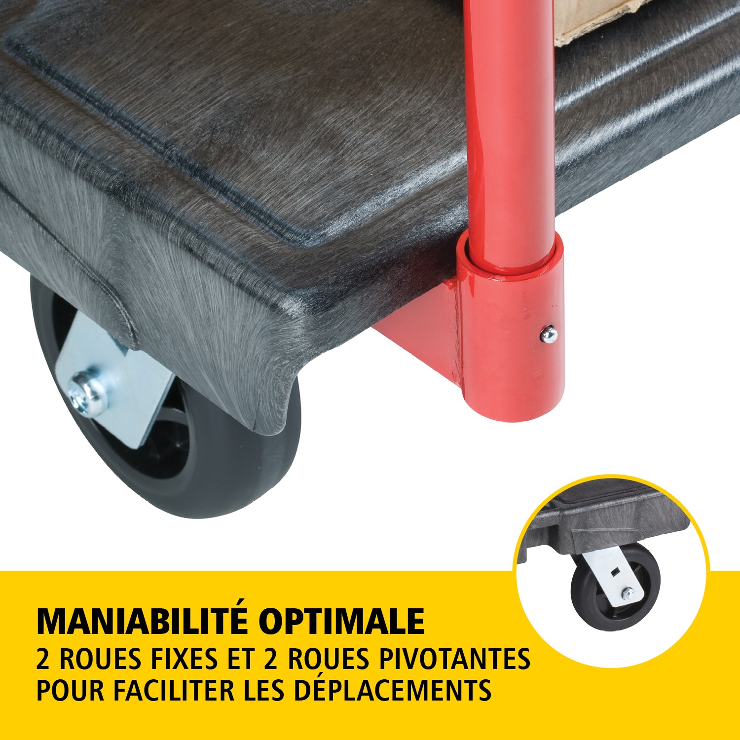 Les chariots plateforme Heavy-Duty sont idéals pour déplacer efficacement des charges lourdes, volumineuses et encombrantes dans tout un site, avec une capacité allant jusqu’à 454 kg – 907 kg (selon le modèle).