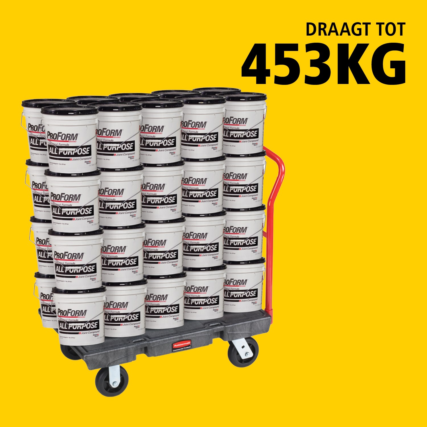 De heavy-duty platformwagen is ideaal voor het efficiënt verplaatsen van grote, zware en omvangrijke lasten binnen een faciliteit, met een capaciteit tot 454 kg – 907 kg (afhankelijk van het model).