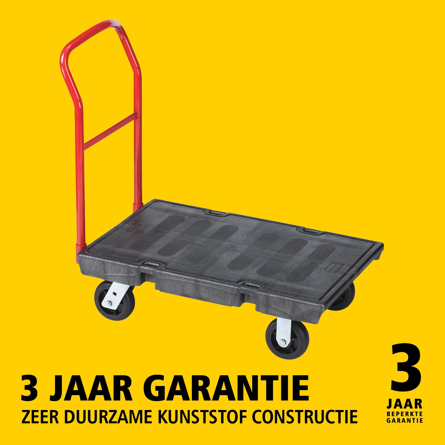 De heavy-duty platformwagen is ideaal voor het efficiënt verplaatsen van grote, zware en omvangrijke lasten binnen een faciliteit, met een capaciteit tot 454 kg – 907 kg (afhankelijk van het model).