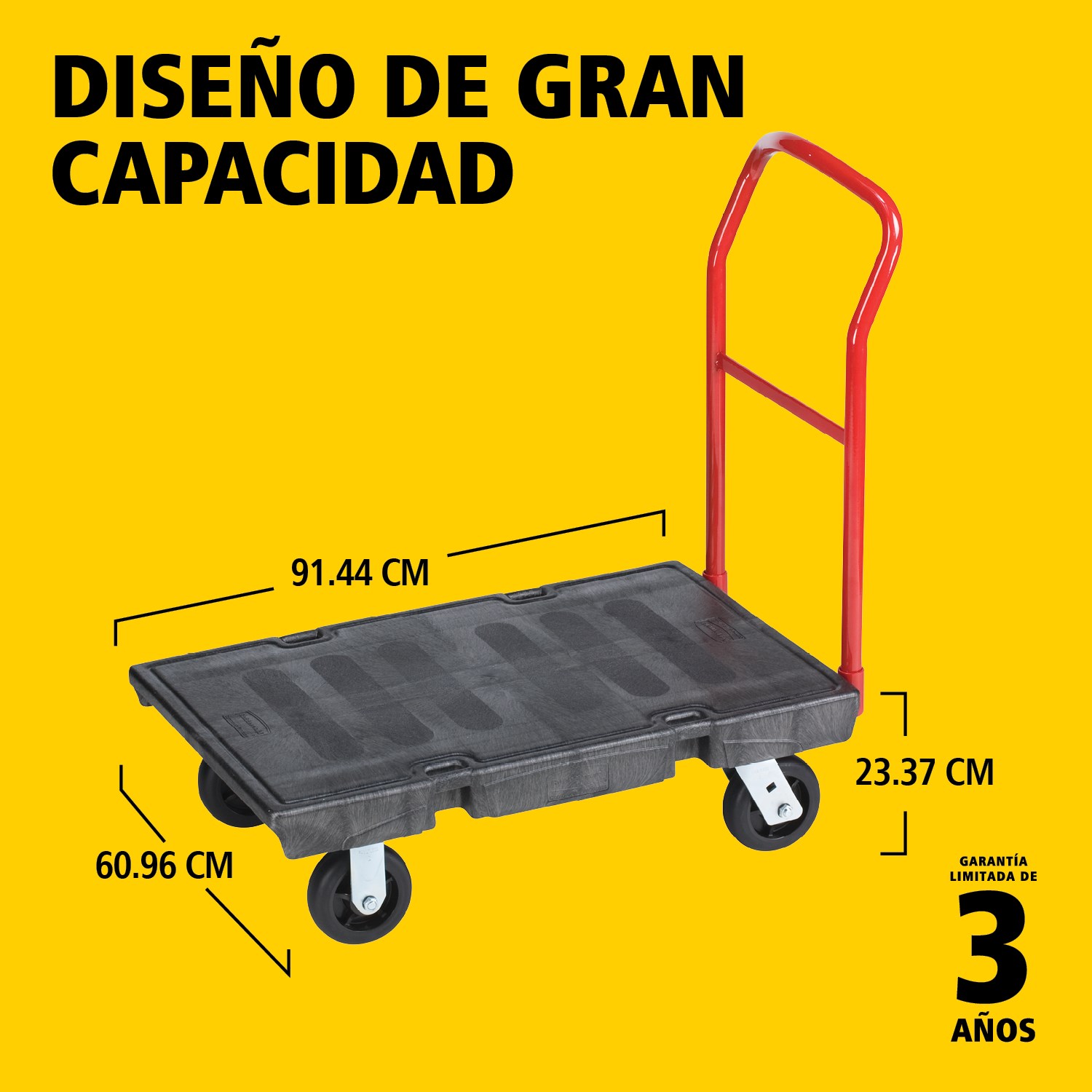 El carro plataforma Heavy-Duty es ideal para mover cargas pesadas (de 454 a 907 kg, según el modelo) de forma eficiente en cualquier instalación, con una capacidad de hasta 454 kg – 907 kg (según el modelo).