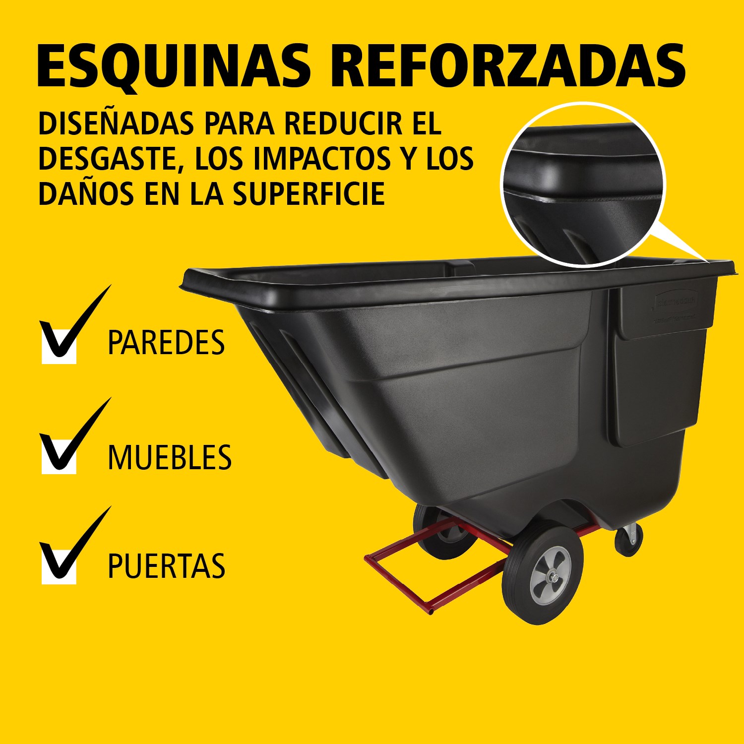 El carro basculante Rubbermaid Commercial es ideal para la recogida, transporte y eliminación de residuos, así como para el movimiento de materiales en cualquier entorno.