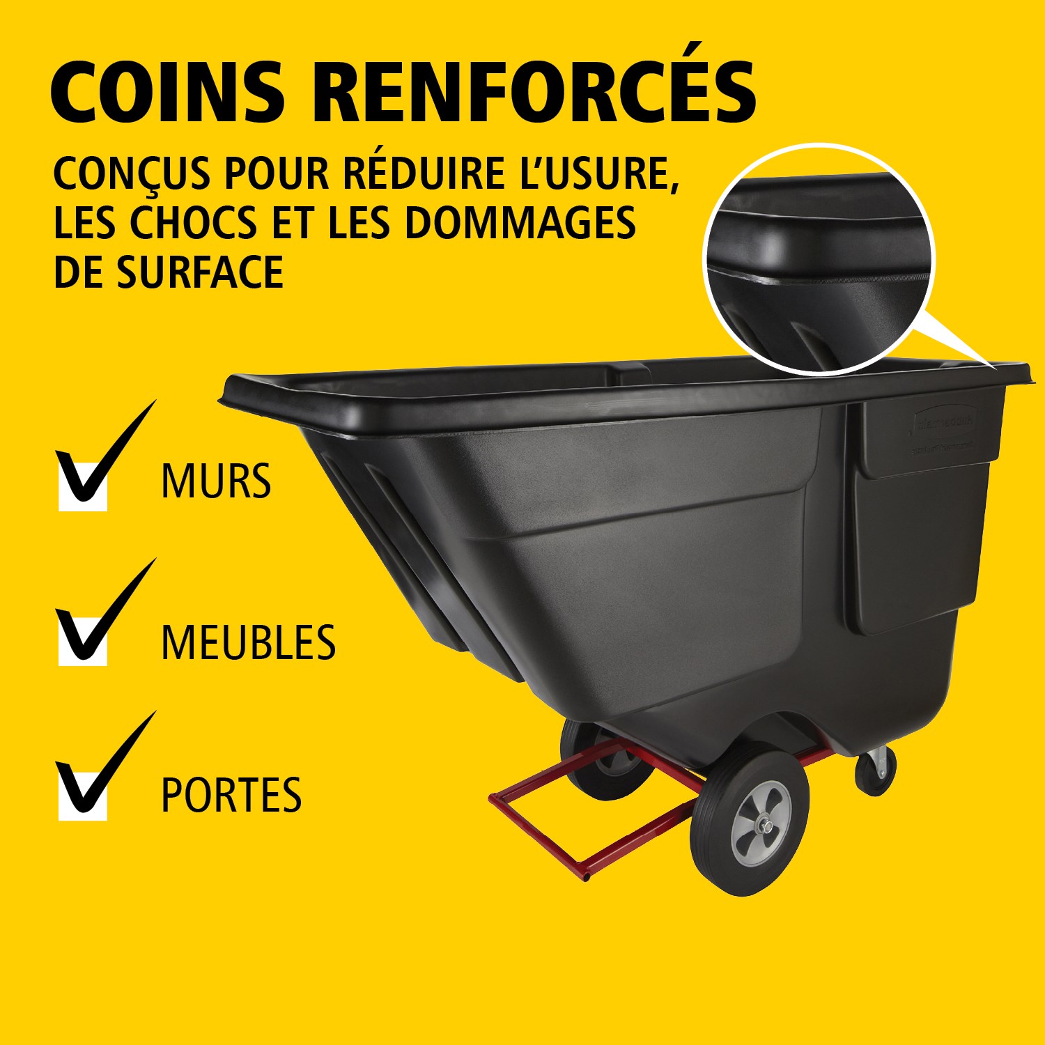 Les chariots bennes basculants Rubbermaid Commercial Products sont idéals pour la collecte, le déplacement, l’élimination des déchets et le transport efficace de charges dans tout type d’environnement.