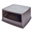 The Glutton® Hooded Top with Doors is designed for the Glutton® 56 gal Container (FG256B00, sold separately).
