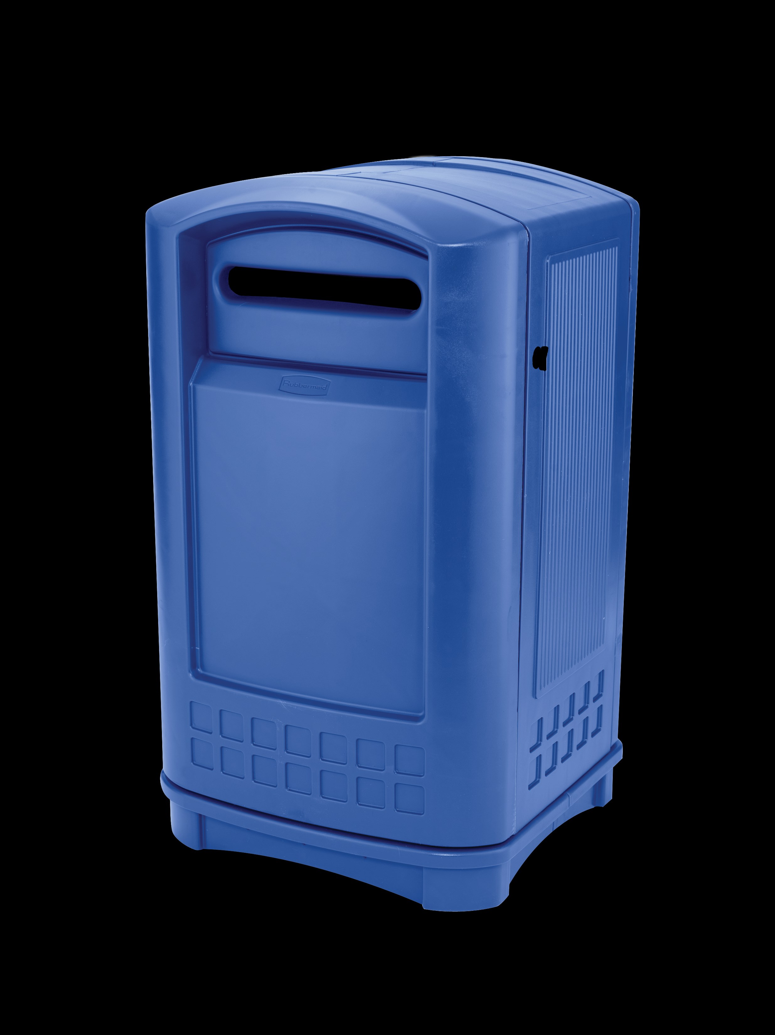 Rubbermaid Commercial Plaza Jr. 垃圾桶採用當代風格，側開門設計符合人體工學，方便倒垃圾。