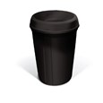 The Atrium® Classic Container with Funnel Top is a heavy-duty plastic container with an attractive open-top style for hygienic waste disposal.