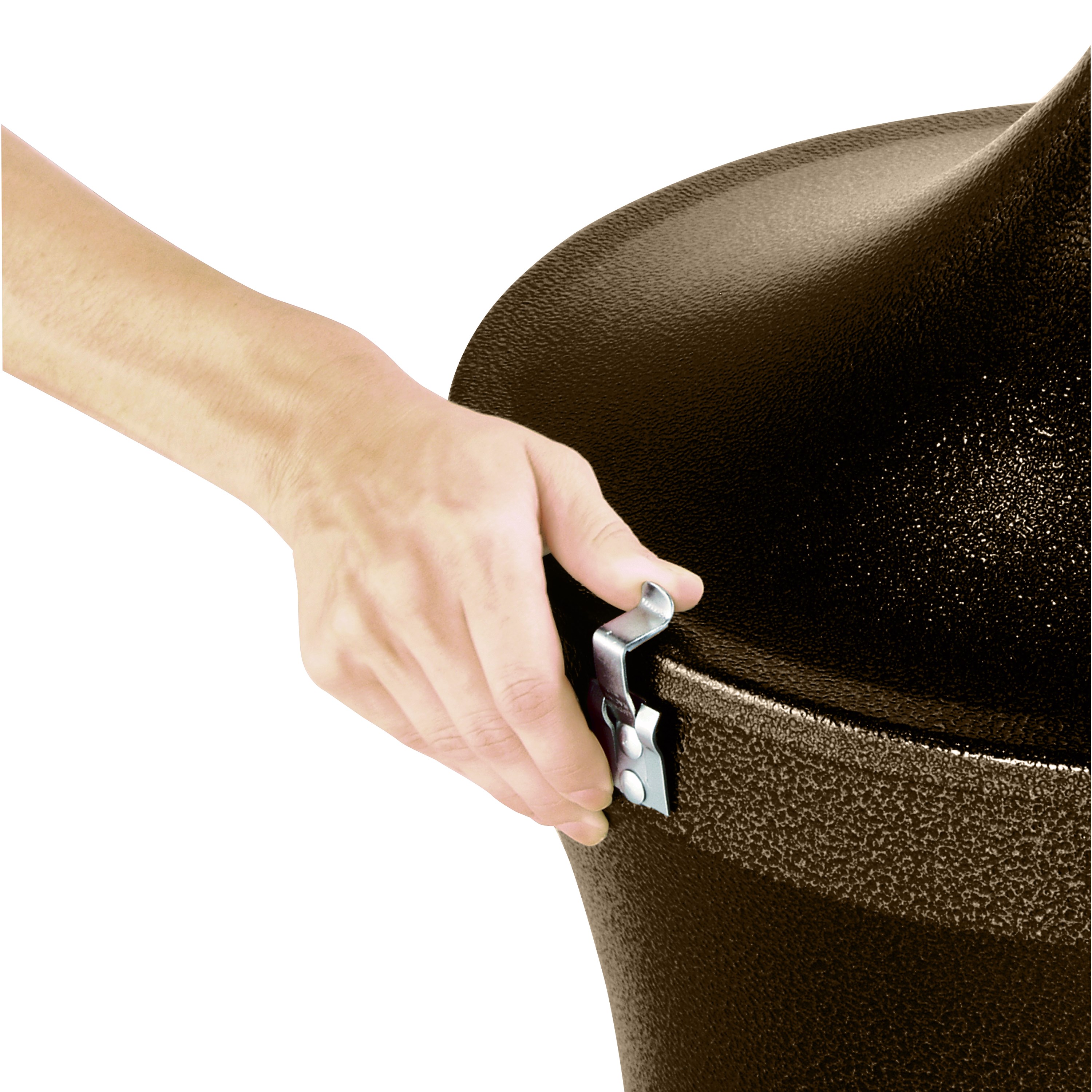 The Aladdin Smoker's Station® features a galvanized steel liner with handle for easy disposal. The oxygen-restricting design quickly extinguishes cigarettes with fire-safe steel construction that will not burn.