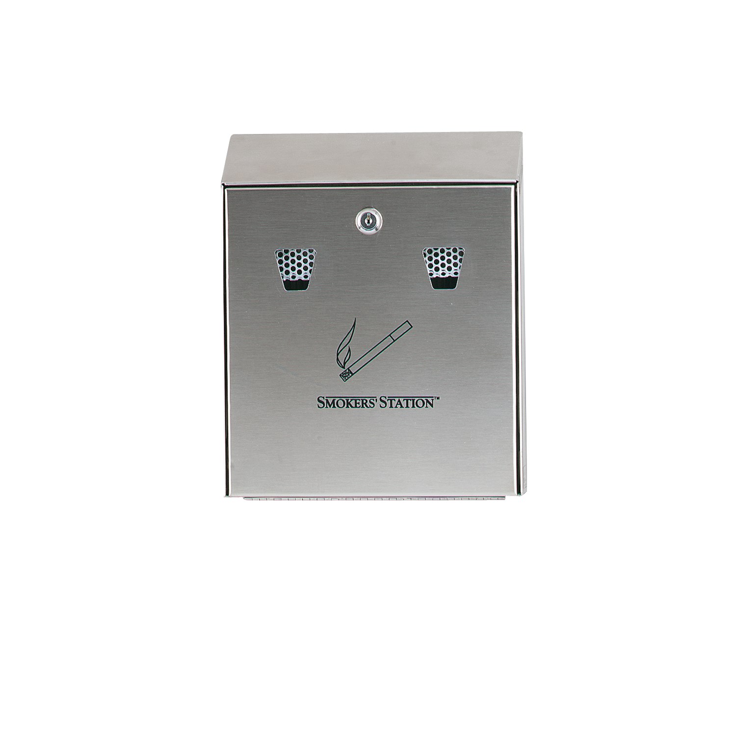 Simply snuff out cigarettes on the extinguishing screen and drop into the receptacle with the Smoker's Station® Wall Mount Urn.