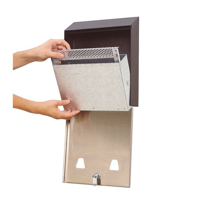 Simply snuff out cigarettes on the extinguishing screen and drop into the receptacle with the Smoker's Station® Wall Mount Urn.