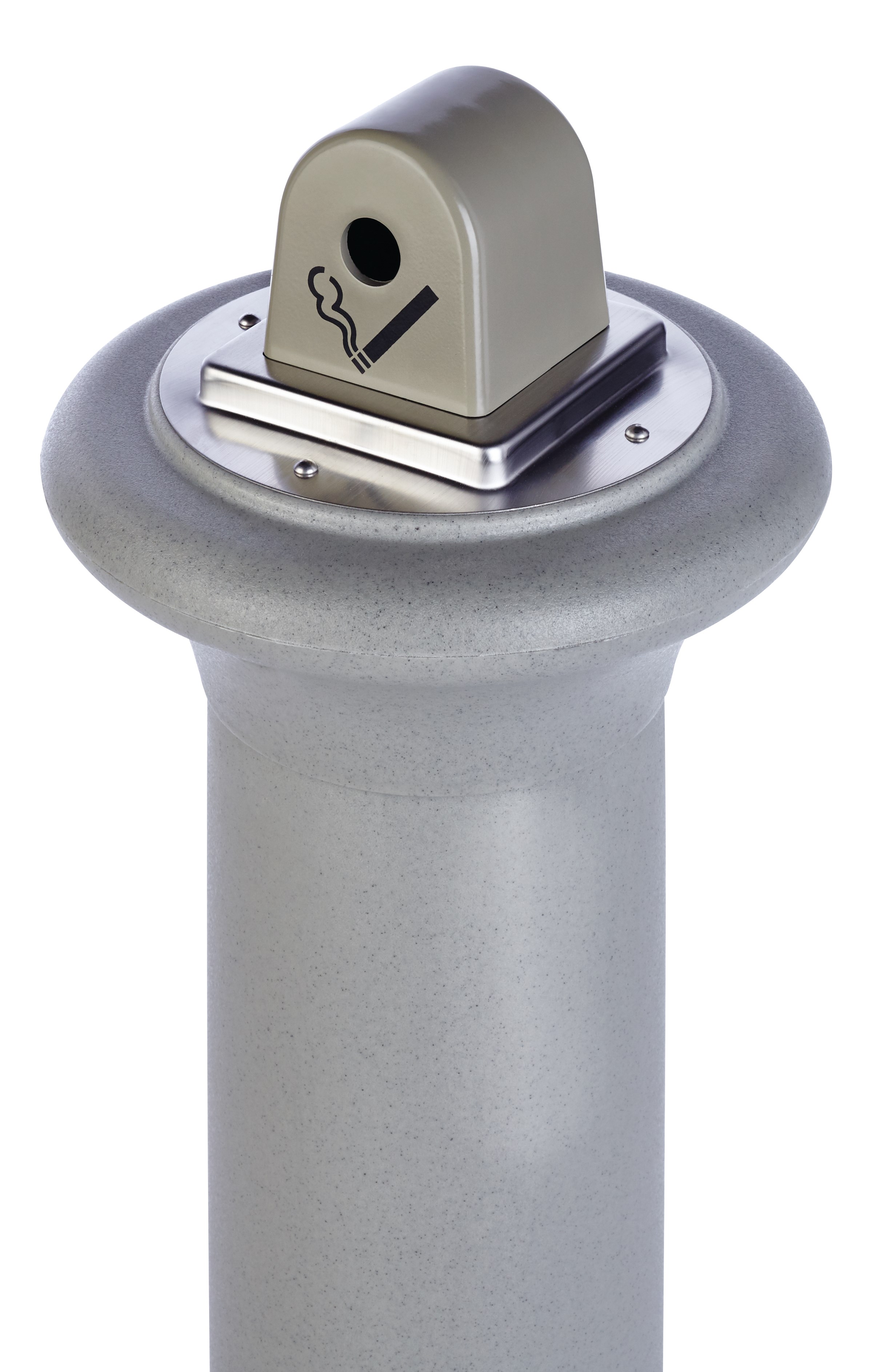 The GroundsKeeper® Tuscan Receptacle is a classic, all-weather solution that holds large quantities of cigarette waste.