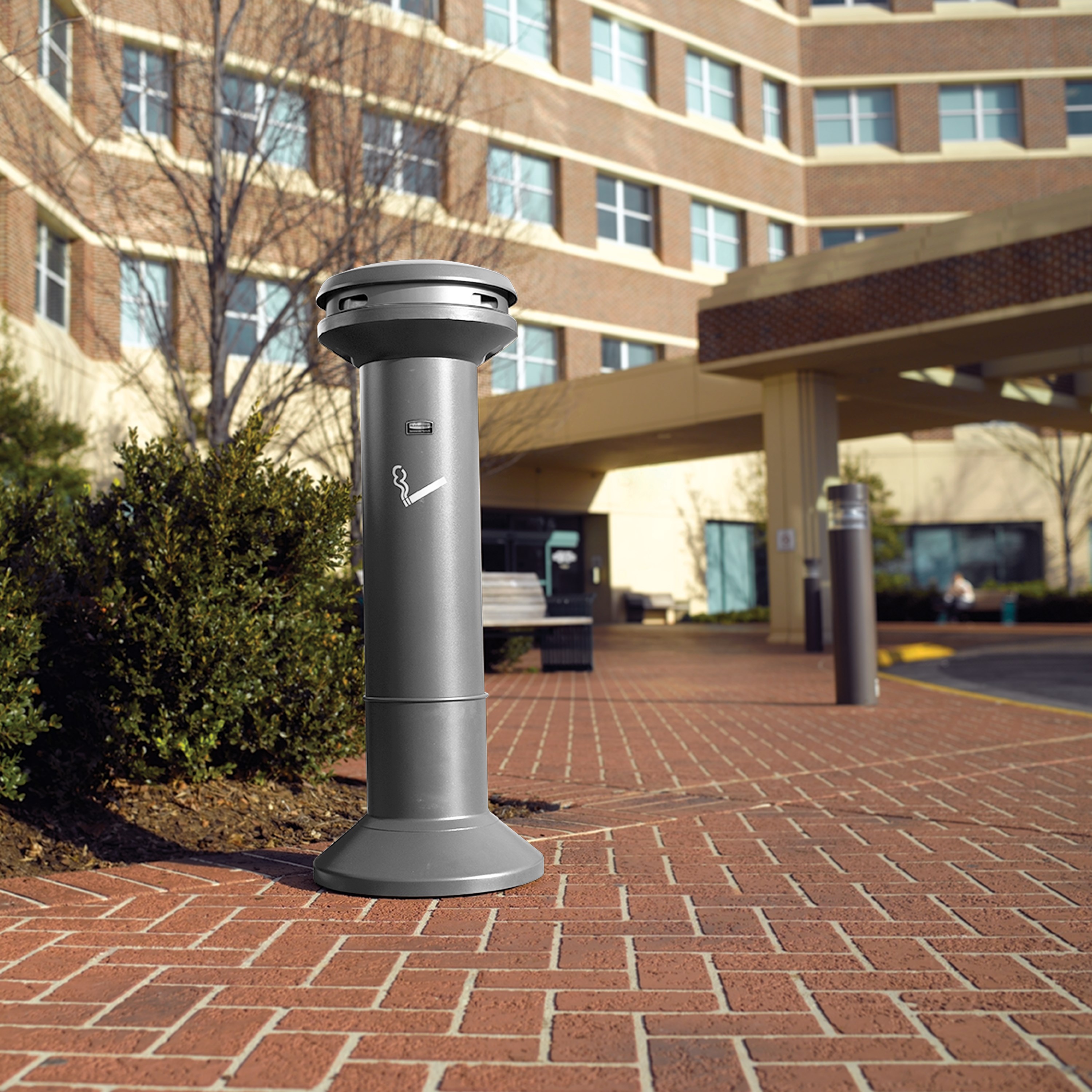 Infinity™ Ultra-High Capacity Smoking Receptacle offers sophisticated styling and all-metal construction for attractive and efficient smoking litter management.