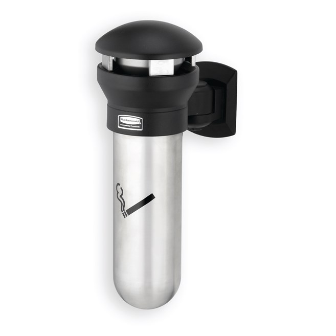 The Rubbermaid Commercial Infinity™ Base-Mount Smoker's Station offers sophisticated styling and all-metal construction for attractive and efficient smoking litter management.