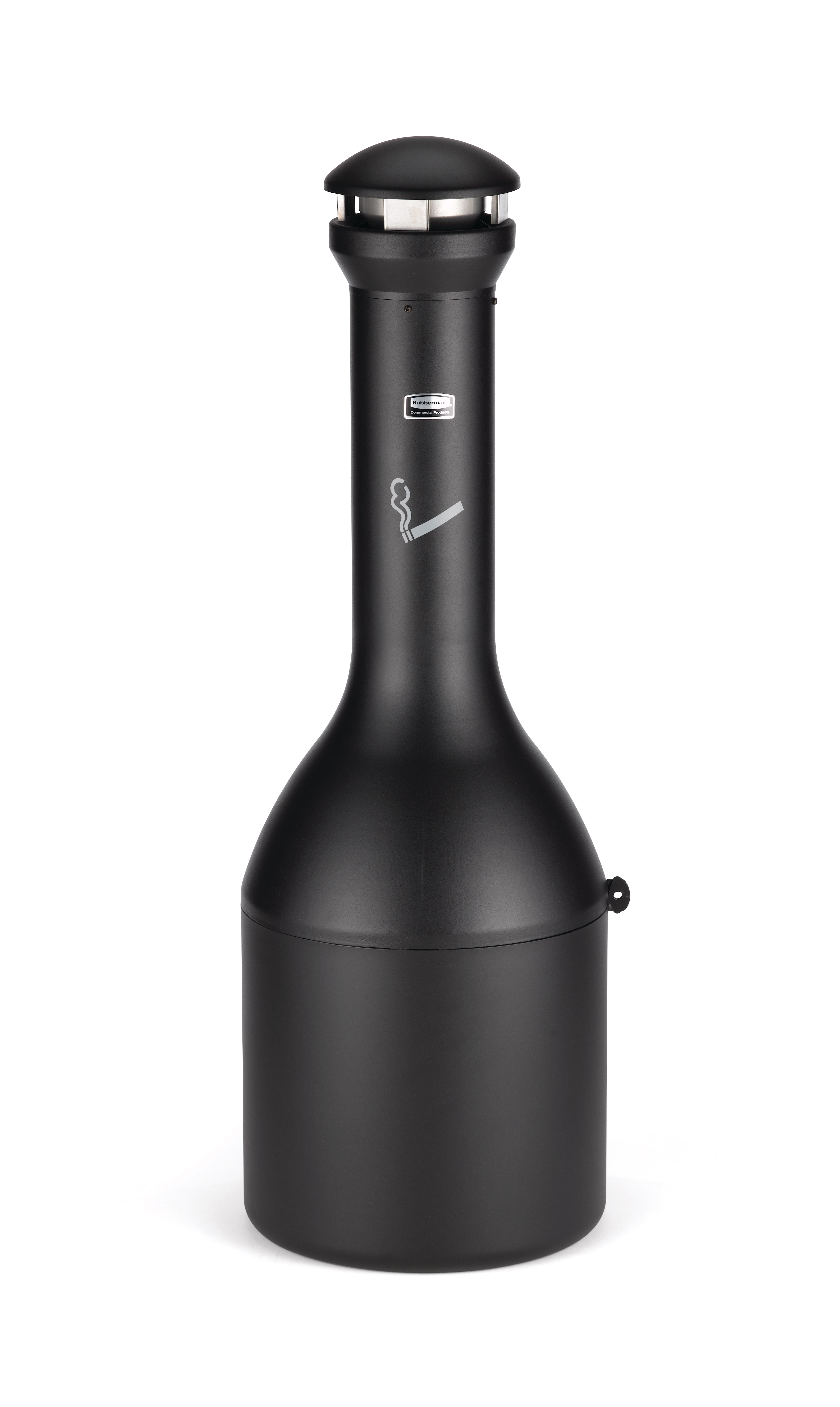 The Rubbermaid Commercial Stainless Steel Infinity™ Ultra-High Capacity Smokers Station offers sophisticated styling and all-metal construction for attractive and efficient smoking litter management.