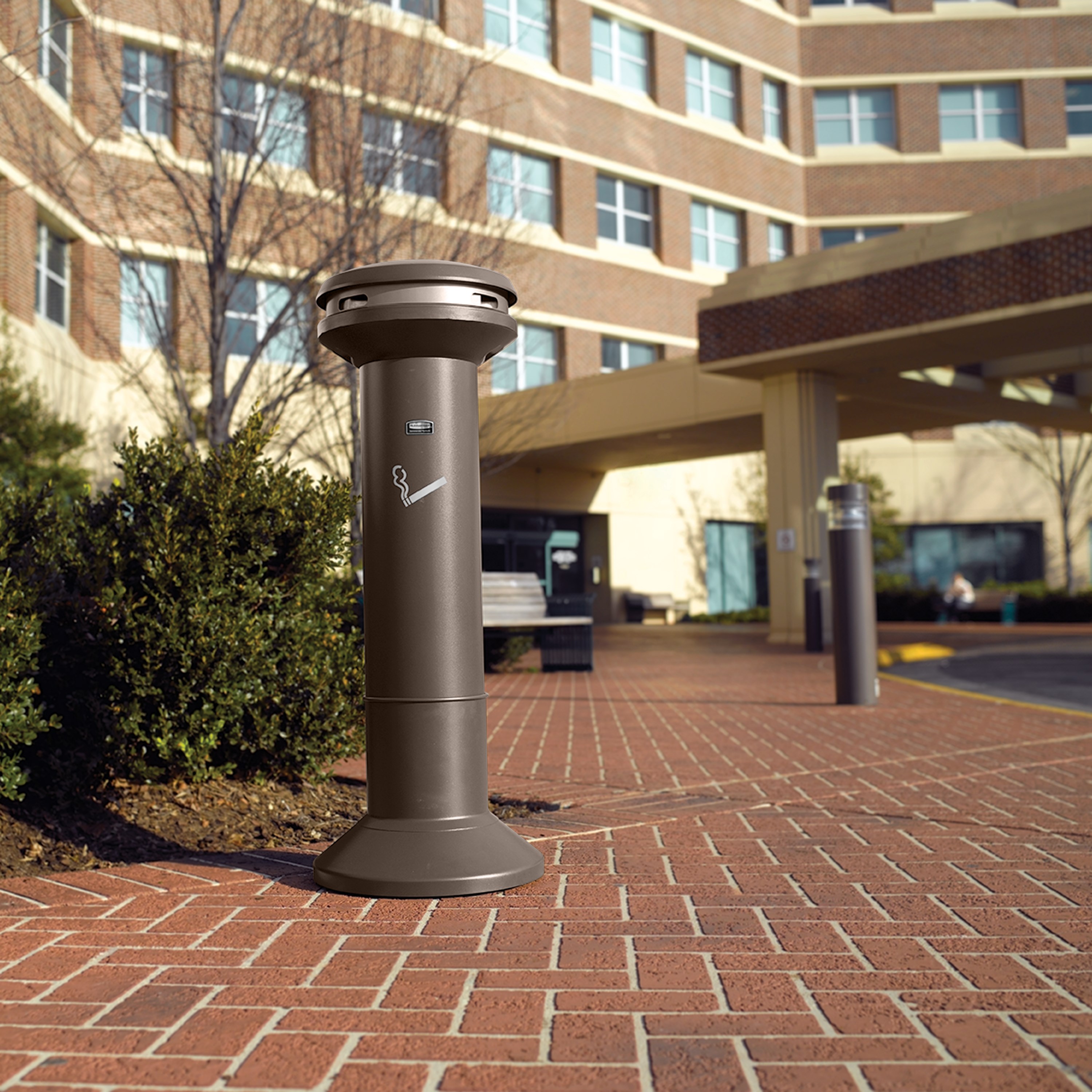 Infinity™ Ultra-High Capacity Smoking Receptacle offers sophisticated styling and all-metal construction for attractive and efficient smoking litter management.