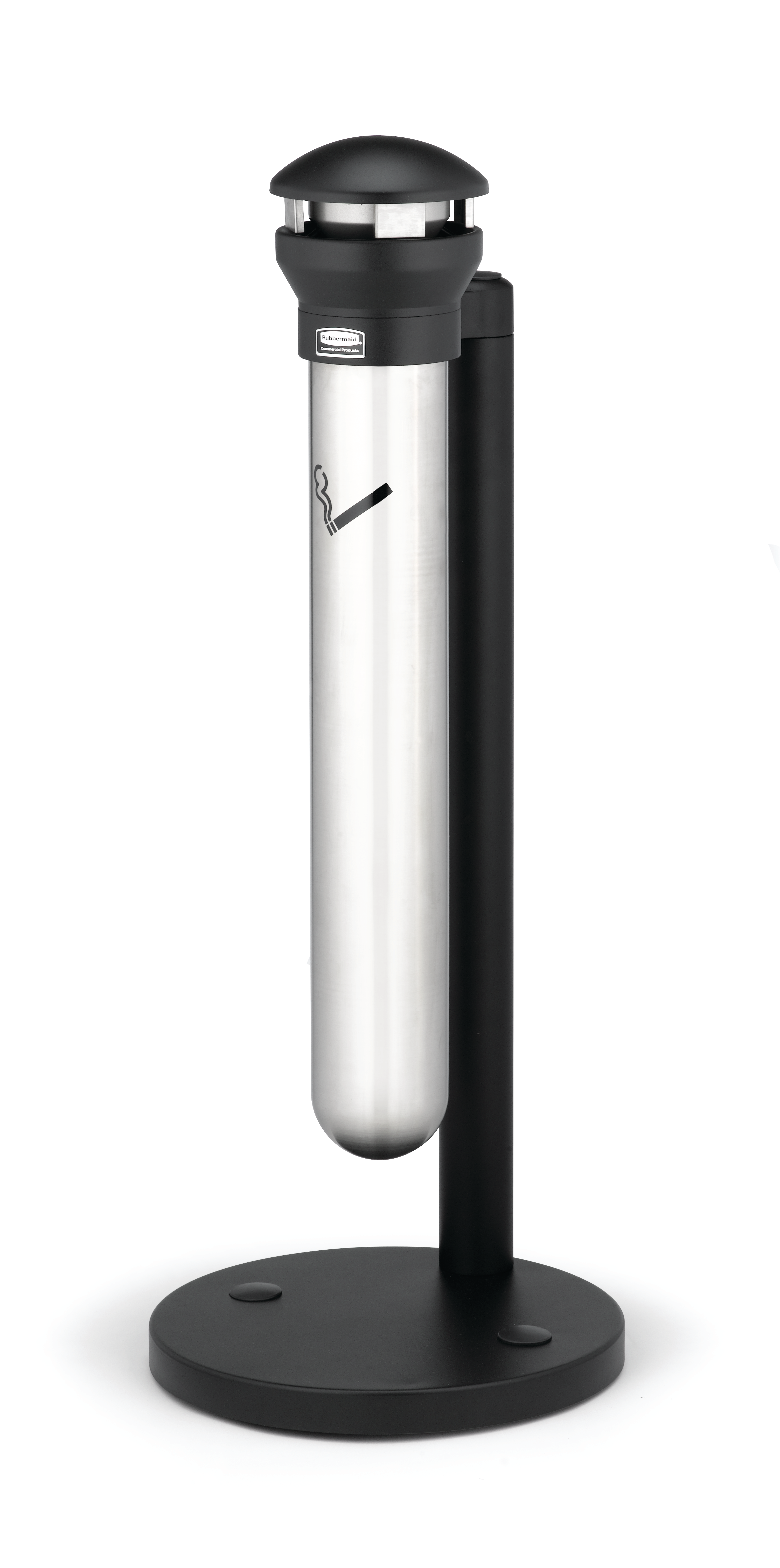 The Rubbermaid Commercial Infinity™ Base-Mount Smoker's Station offers sophisticated styling and all-metal construction for attractive and efficient smoking litter management.