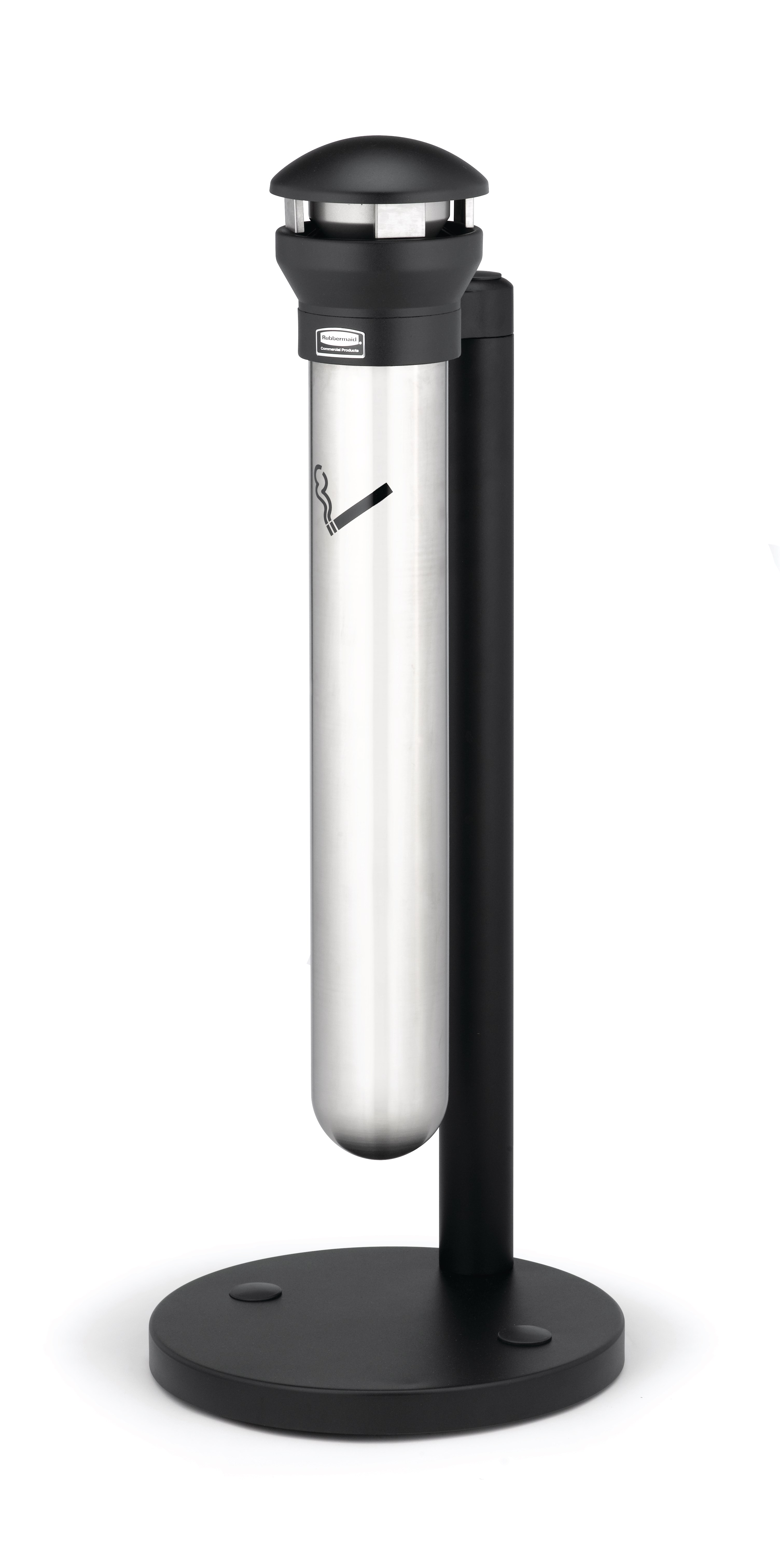 Infinity™ Base-Mount Smoking Receptacle offers sophisticated styling and all-metal construction for attractive and efficient smoking litter management.