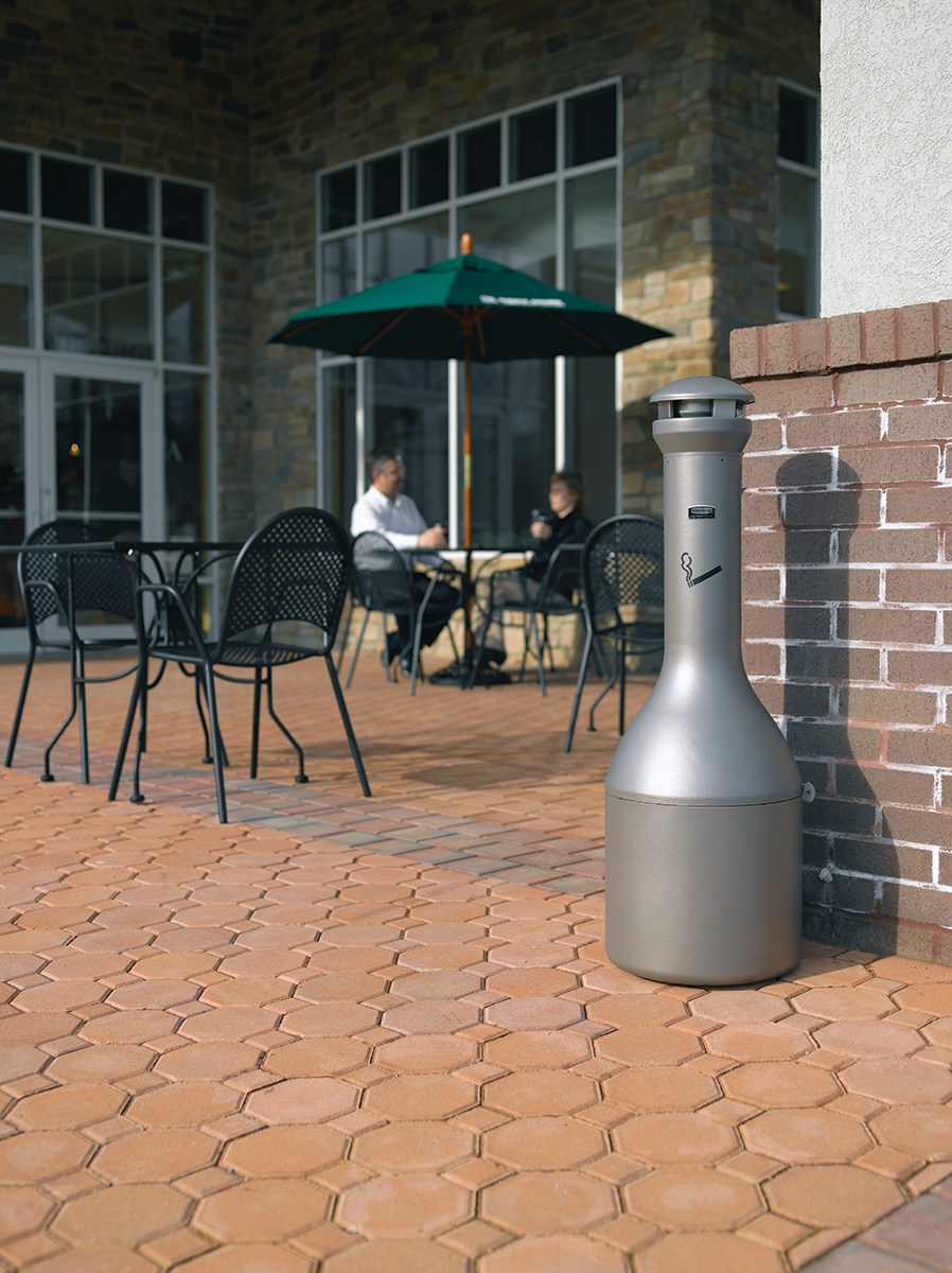 Infinity™ Traditional Smoking Receptacle offers sophisticated styling and all-metal construction for attractive and efficient smoking litter management.