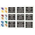 Label kit for Glutton® Recycling Station  includes 12 color coded options of waste stream labels