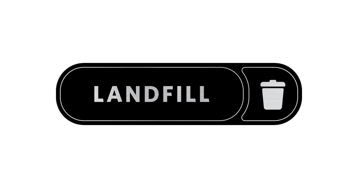 Waste Stream Labels - Discreet Version D | Rubbermaid Commer